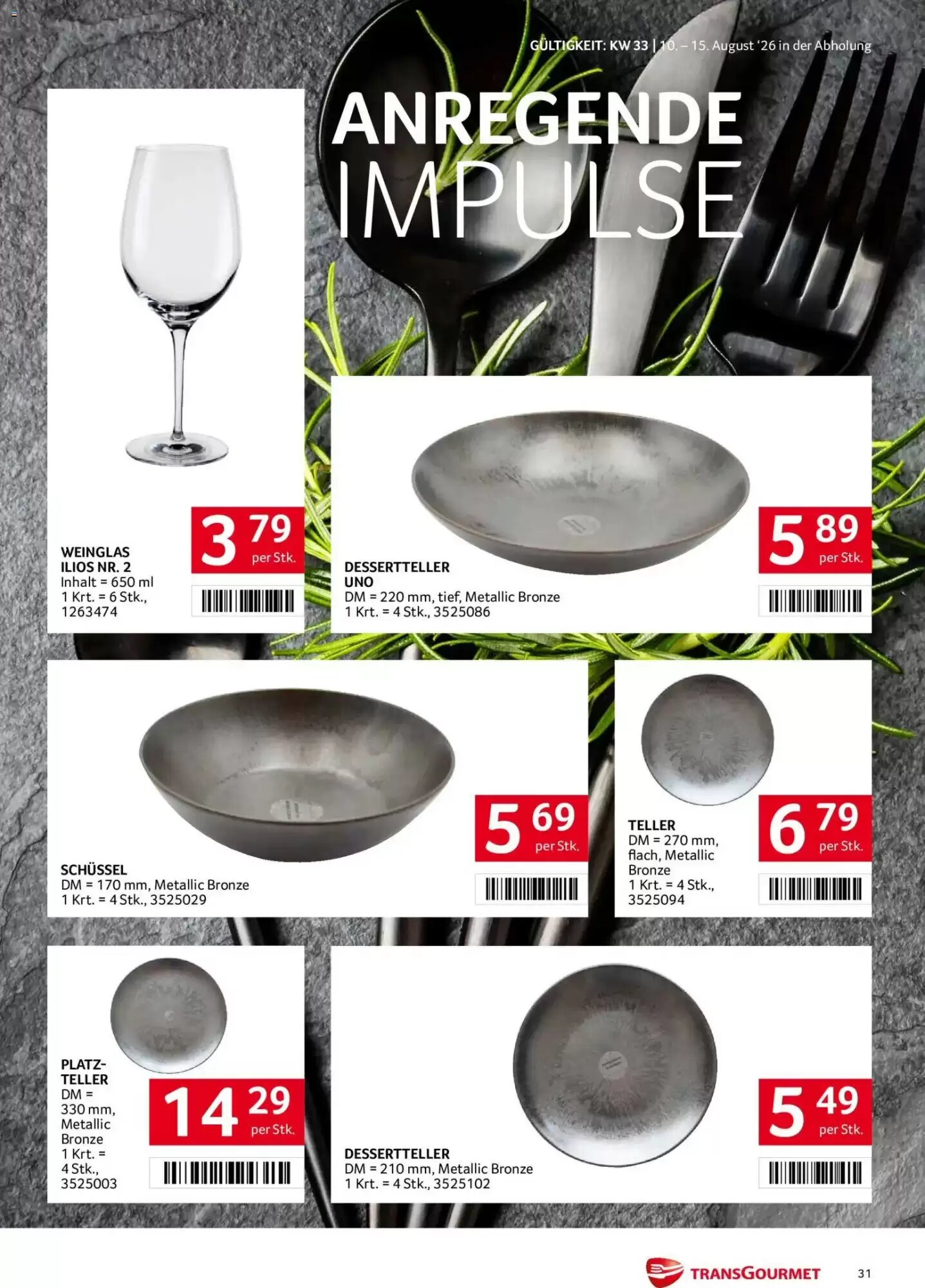Transgourmet Flugblatt (ab 10.08.2026) - Angebote und Prospekt - Seite 31