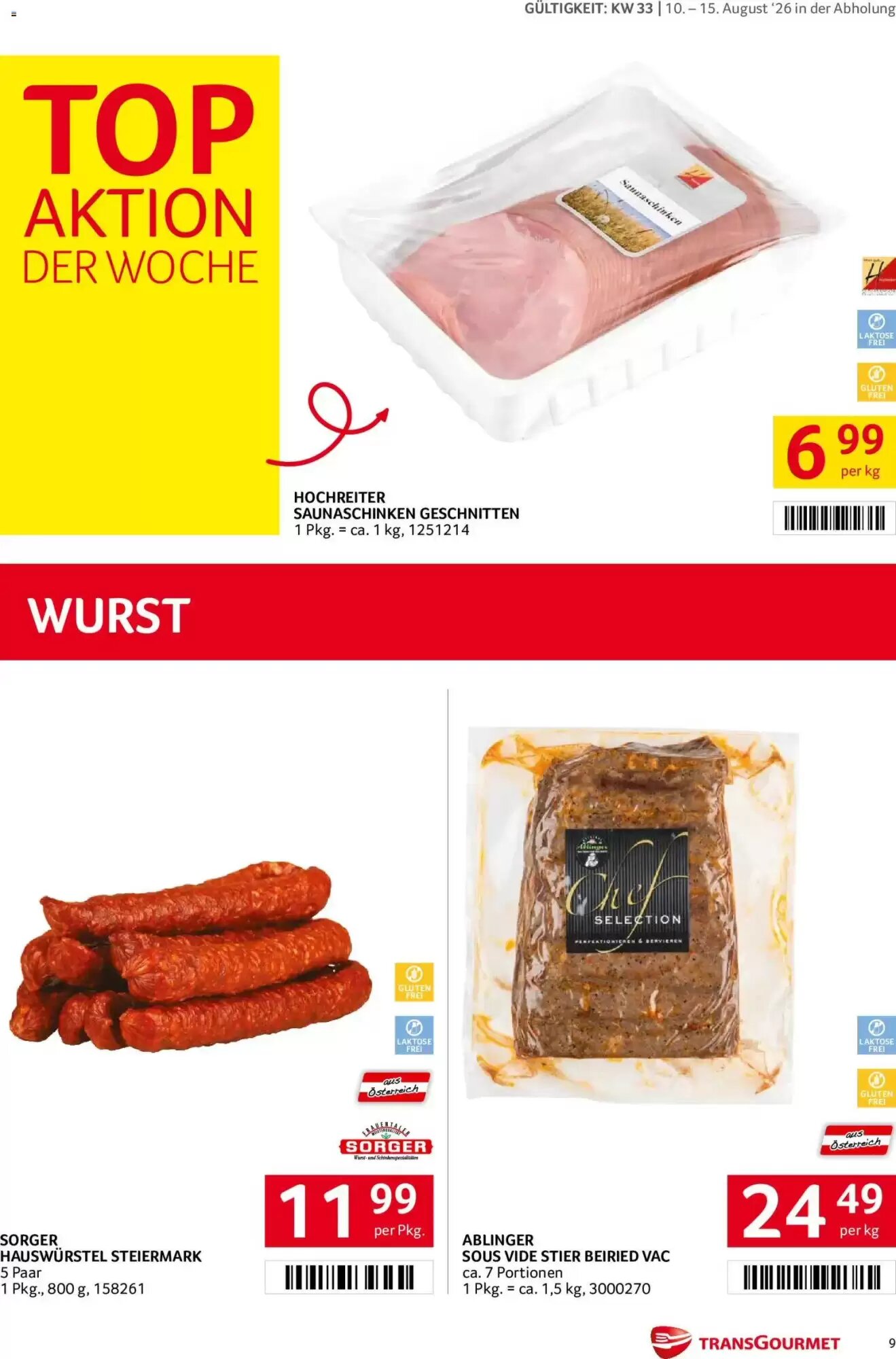 Transgourmet Flugblatt (ab 10.08.2026) - Angebote und Prospekt - Seite 9