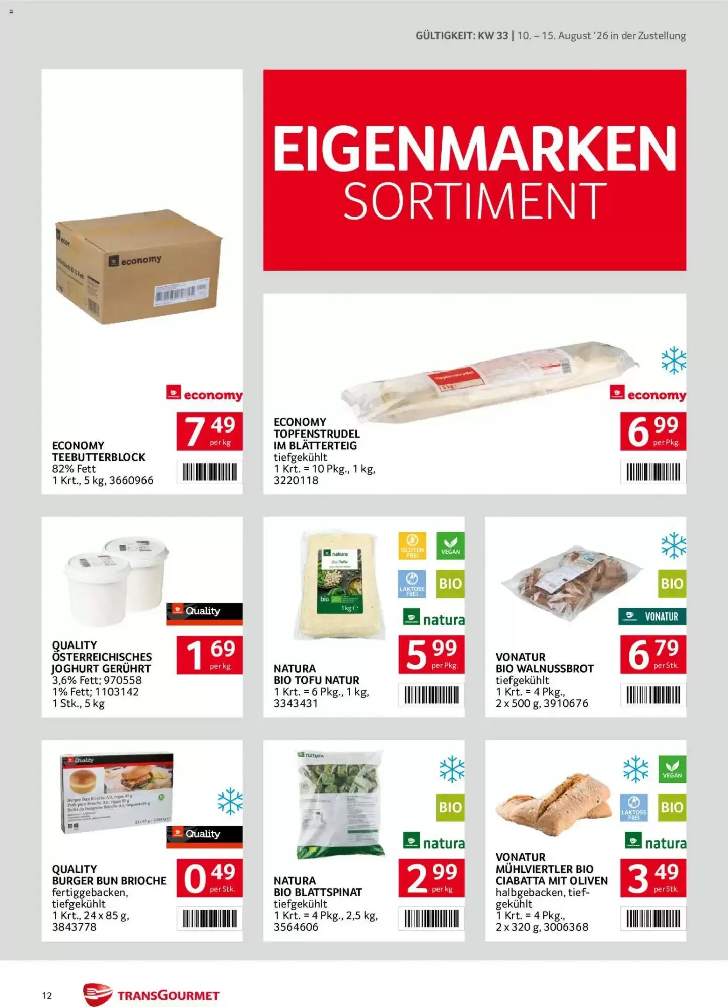 Transgourmet Flugblatt (ab 10.08.2026) - Angebote und Prospekt - Seite 12