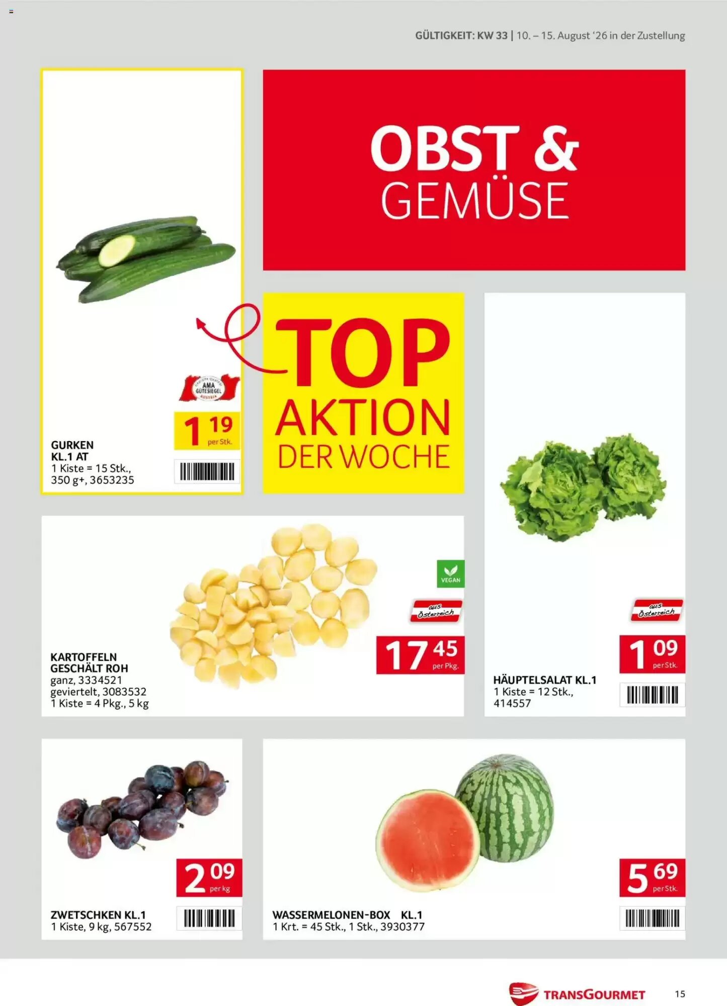 Transgourmet Flugblatt (ab 10.08.2026) - Angebote und Prospekt - Seite 15