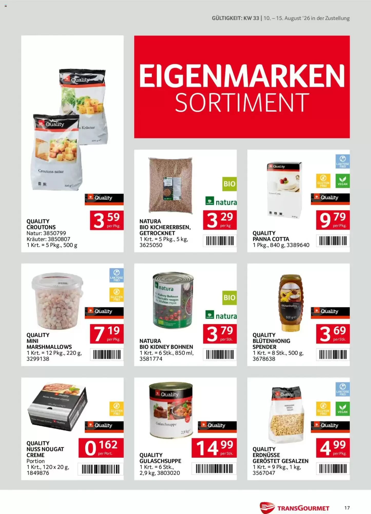 Transgourmet Flugblatt (ab 10.08.2026) - Angebote und Prospekt - Seite 17