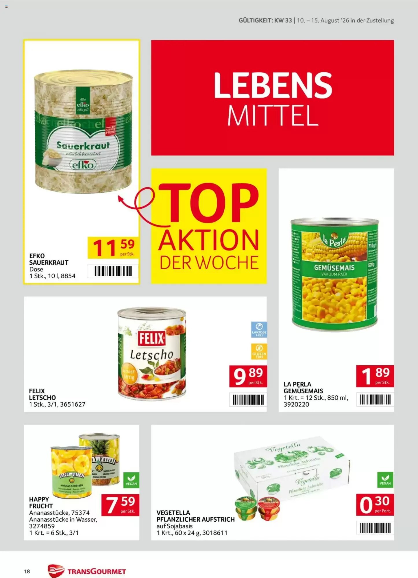 Transgourmet Flugblatt (ab 10.08.2026) - Angebote und Prospekt - Seite 18