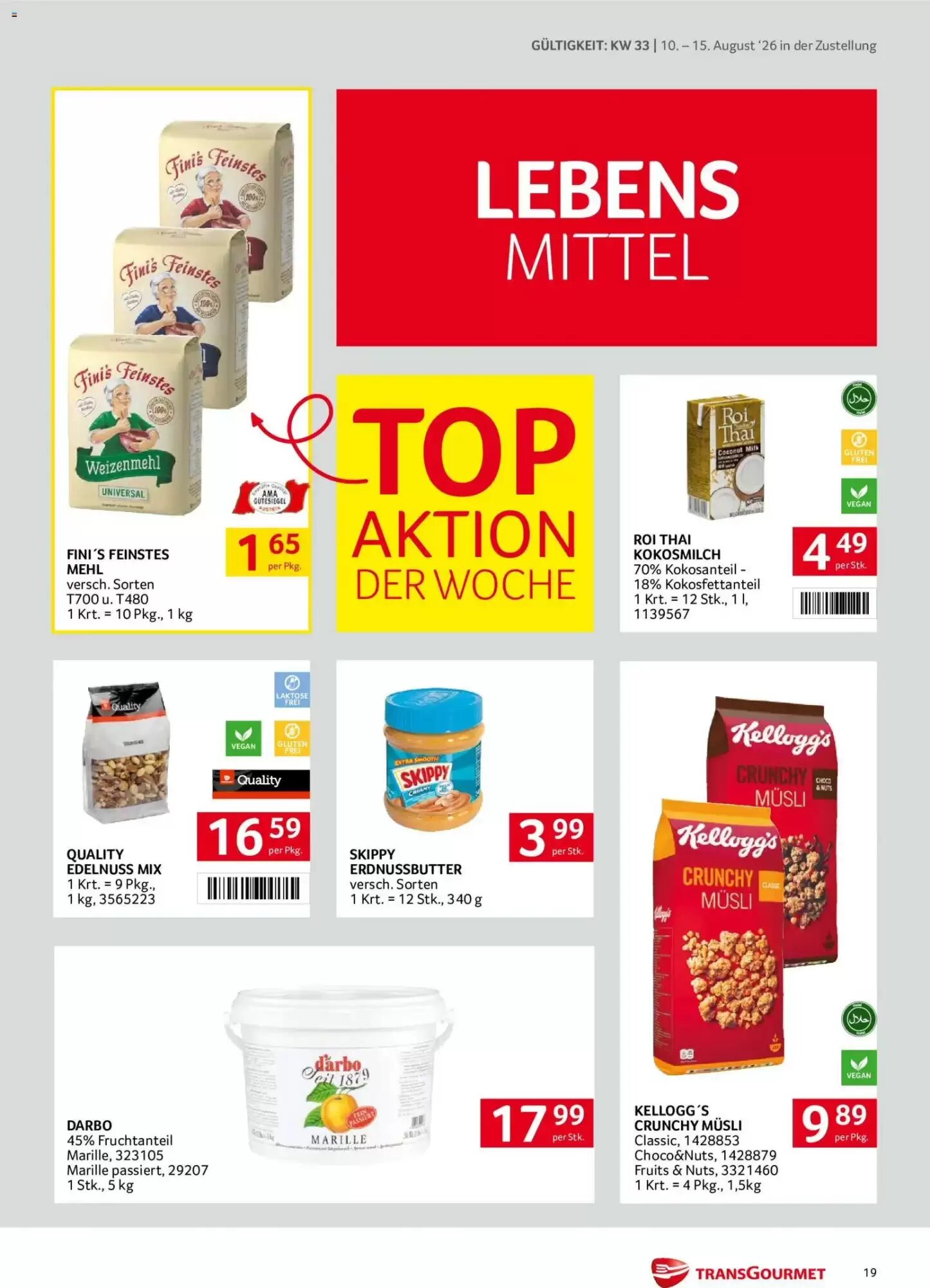 Transgourmet Flugblatt (ab 10.08.2026) - Angebote und Prospekt - Seite 19
