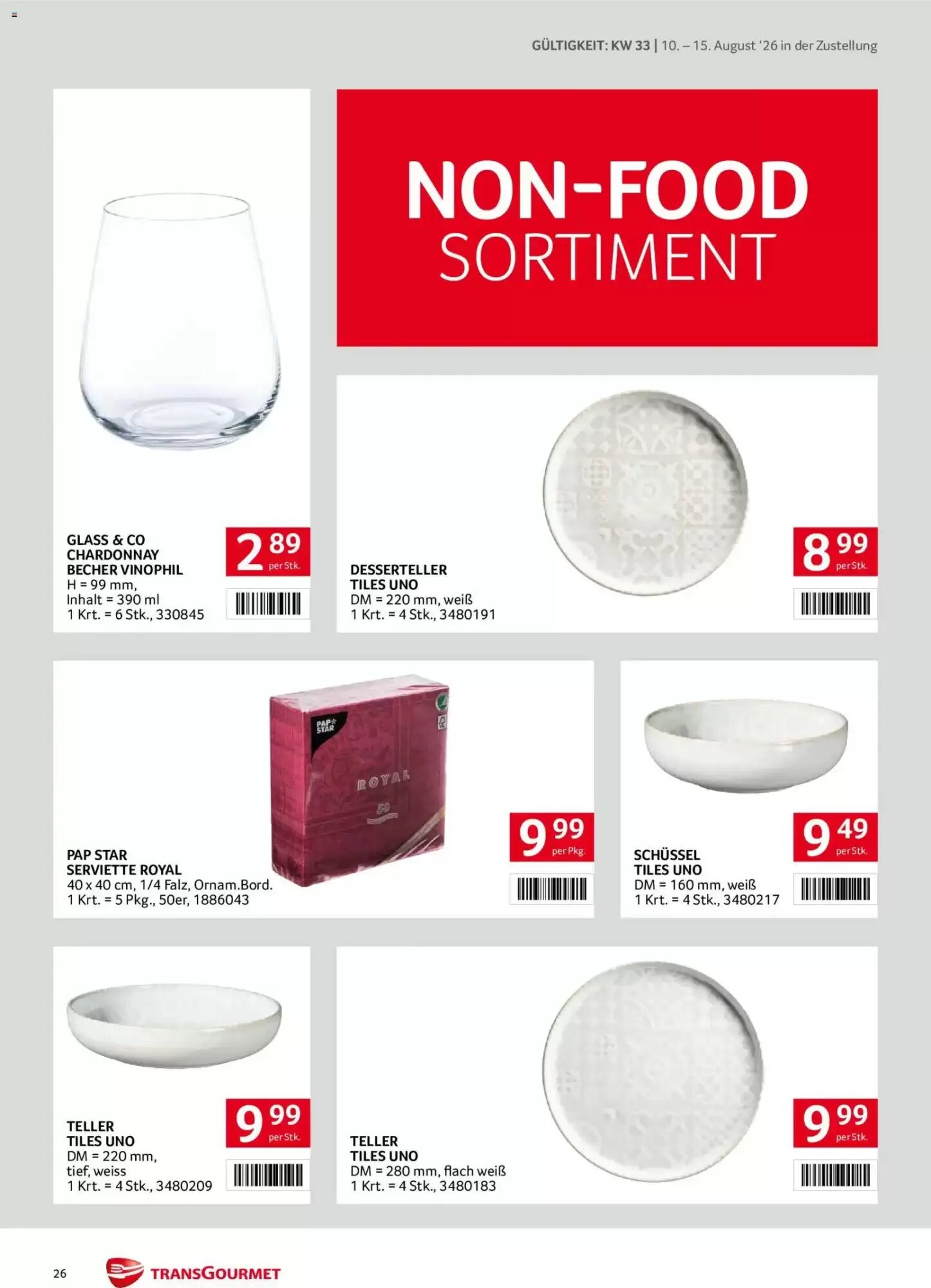 Transgourmet Flugblatt (ab 10.08.2026) - Angebote und Prospekt - Seite 26