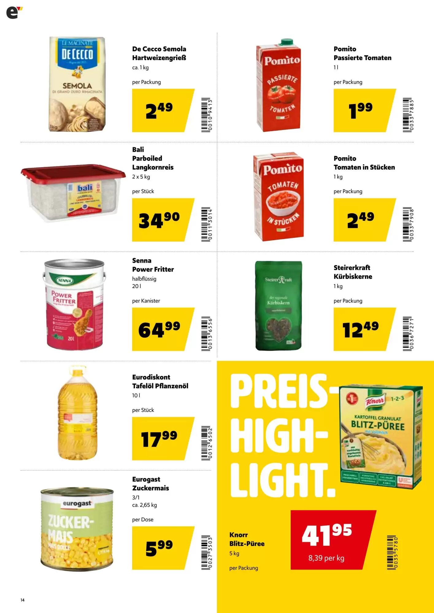 Eurogast Grissemann Flugblatt (ab 10.08.2026) - Angebote und Prospekt - Seite 14
