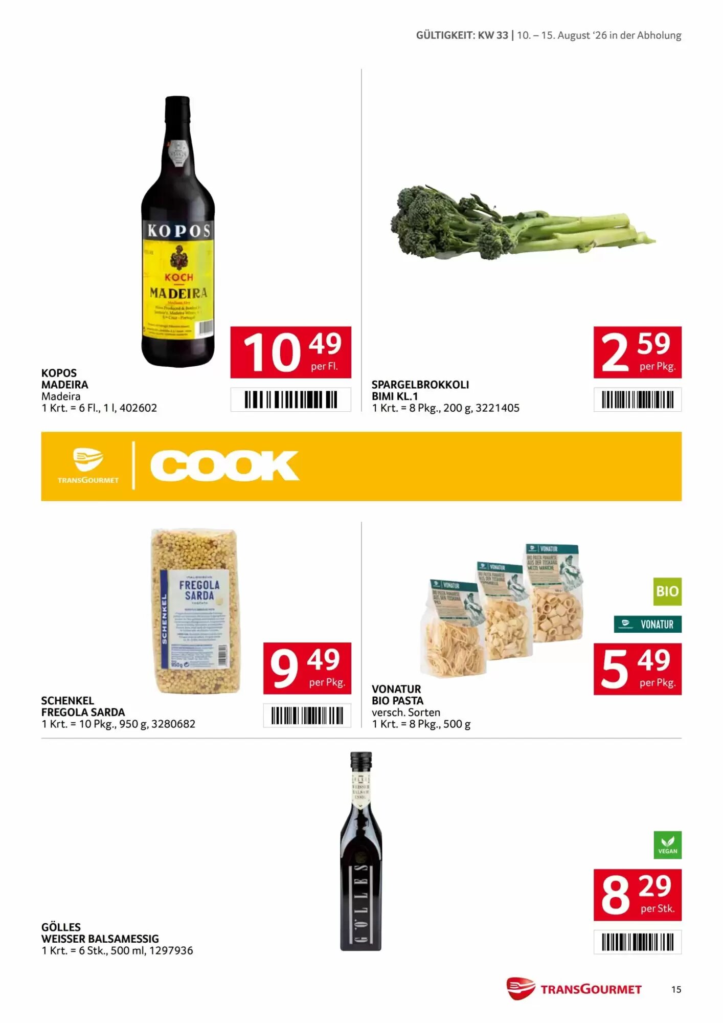 Transgourmet Flugblatt (ab 10.08.2026) - Angebote und Prospekt - Seite 15
