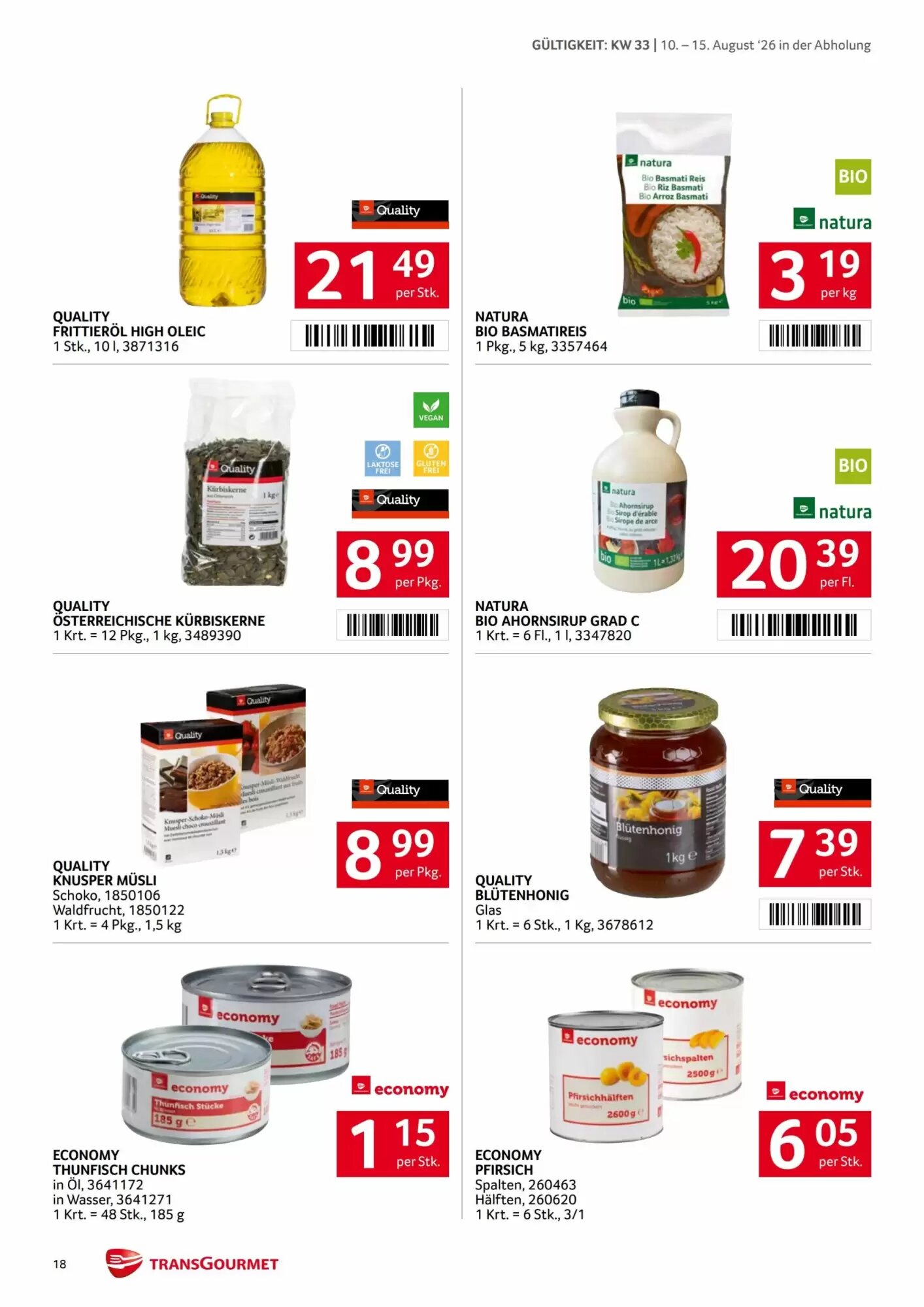 Transgourmet Flugblatt (ab 10.08.2026) - Angebote und Prospekt - Seite 18