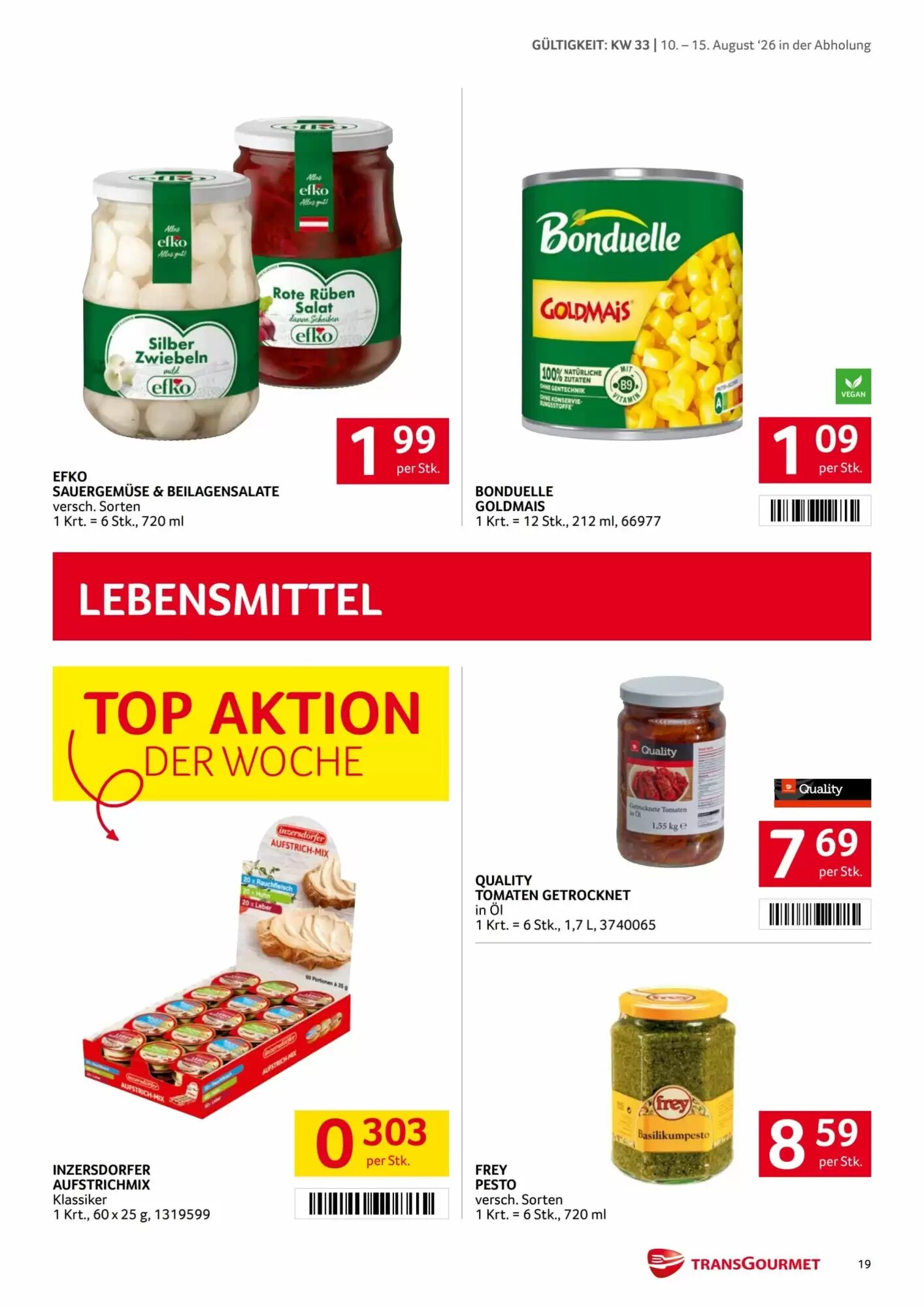 Transgourmet Flugblatt (ab 10.08.2026) - Angebote und Prospekt - Seite 19