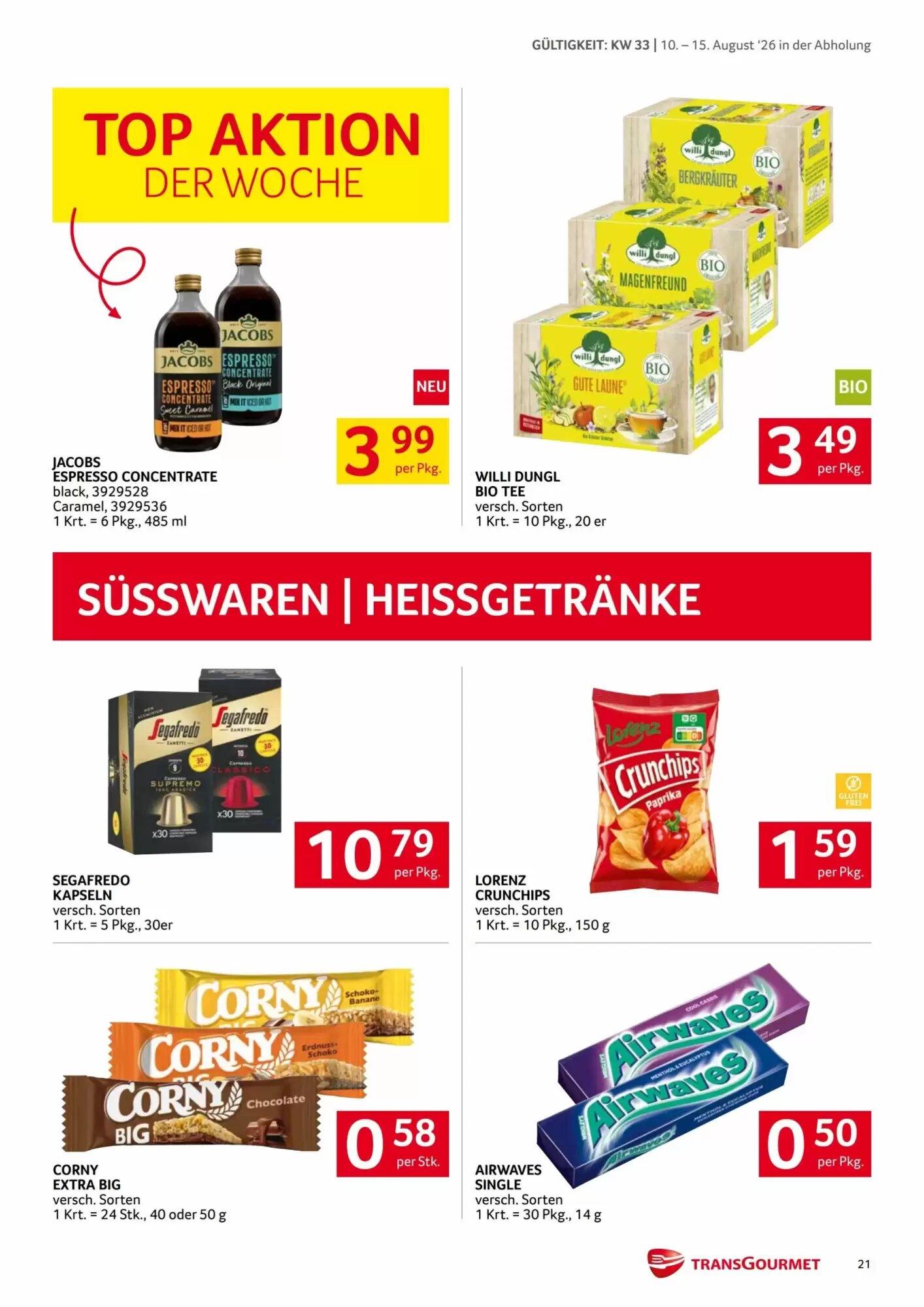 Transgourmet Flugblatt (ab 10.08.2026) - Angebote und Prospekt - Seite 21