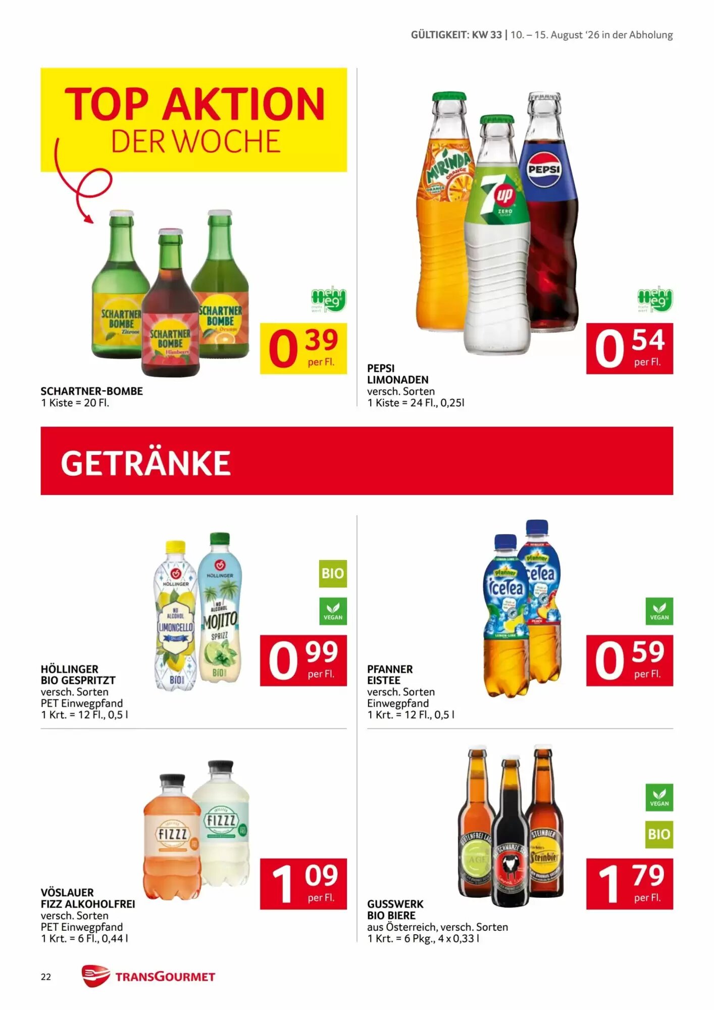 Transgourmet Flugblatt (ab 10.08.2026) - Angebote und Prospekt - Seite 22