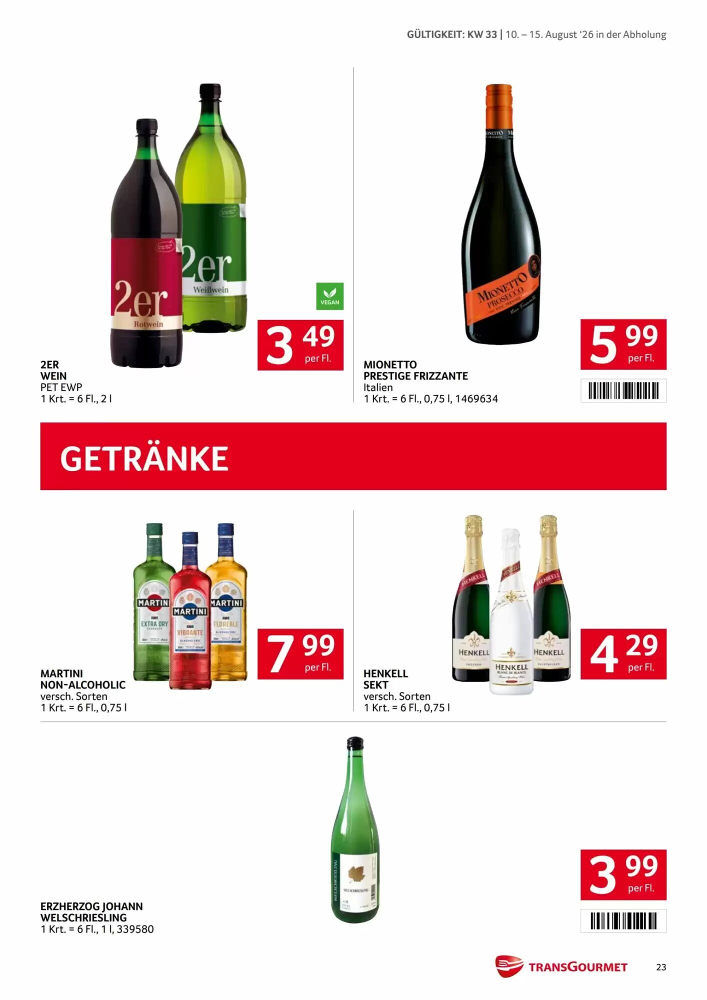 Transgourmet Flugblatt (ab 10.08.2026) - Angebote und Prospekt - Seite 23