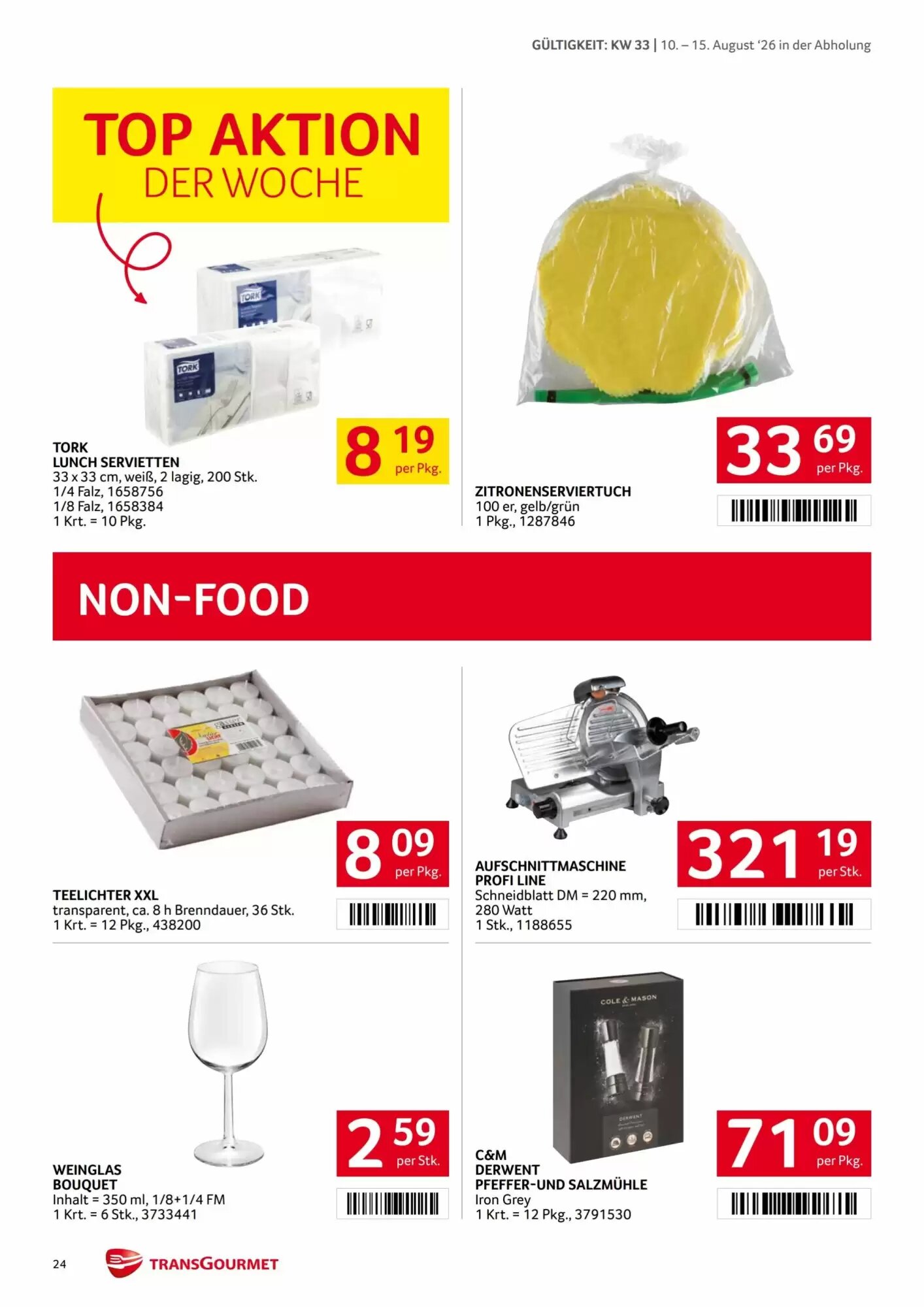 Transgourmet Flugblatt (ab 10.08.2026) - Angebote und Prospekt - Seite 24
