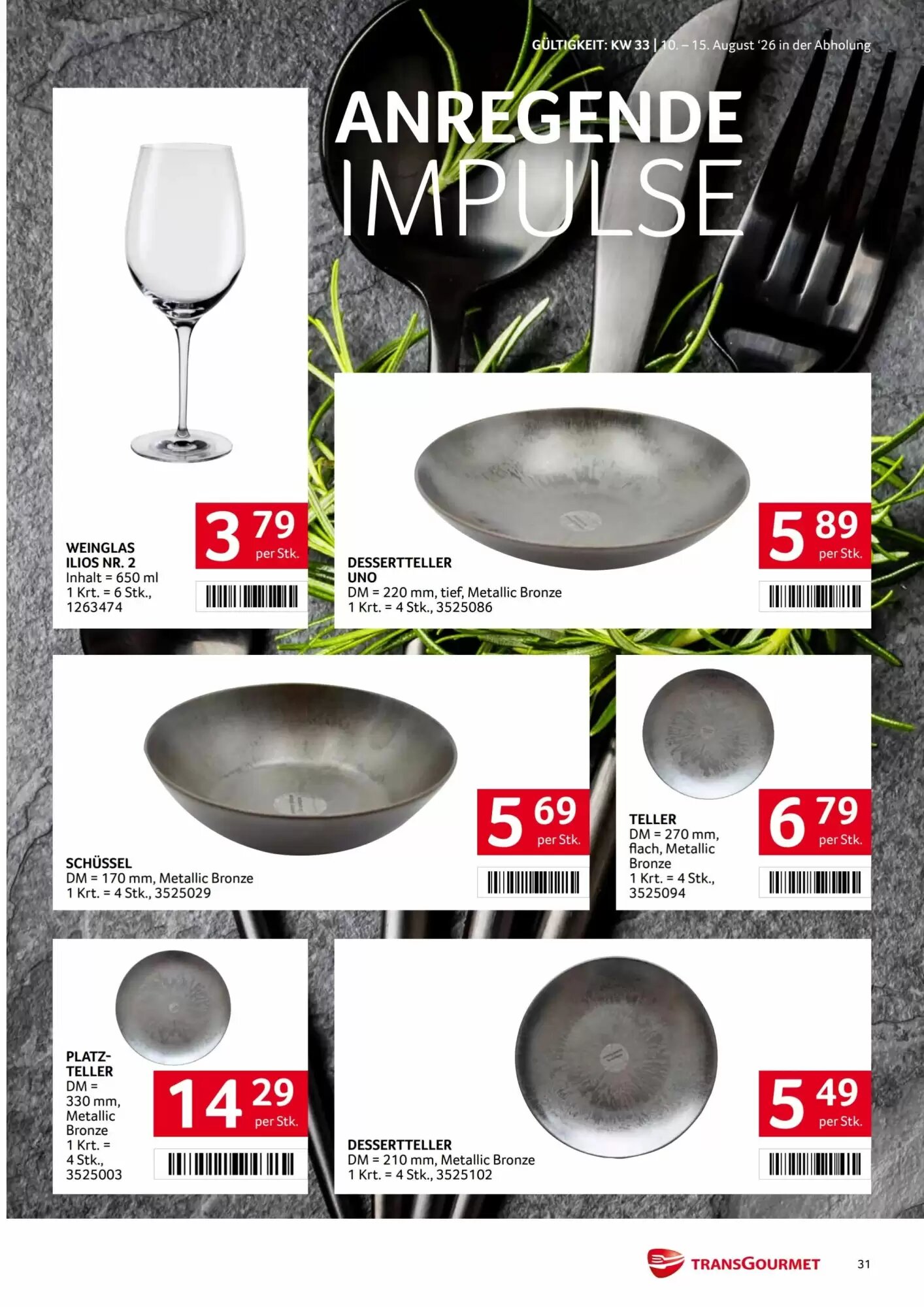 Transgourmet Flugblatt (ab 10.08.2026) - Angebote und Prospekt - Seite 31