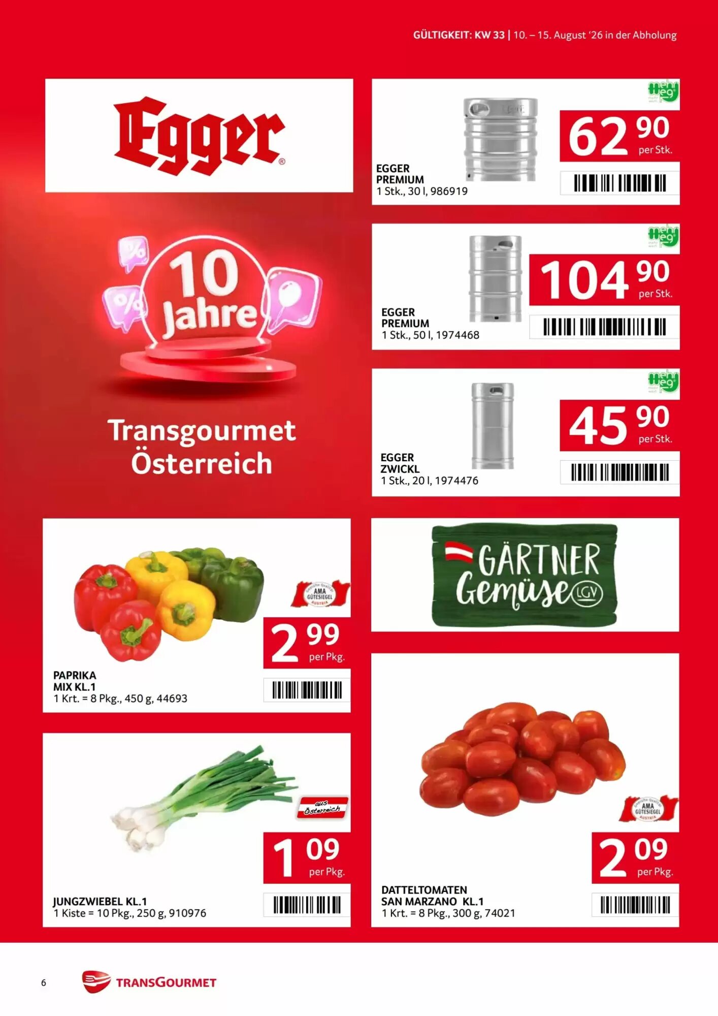 Transgourmet Flugblatt (ab 10.08.2026) - Angebote und Prospekt - Seite 6