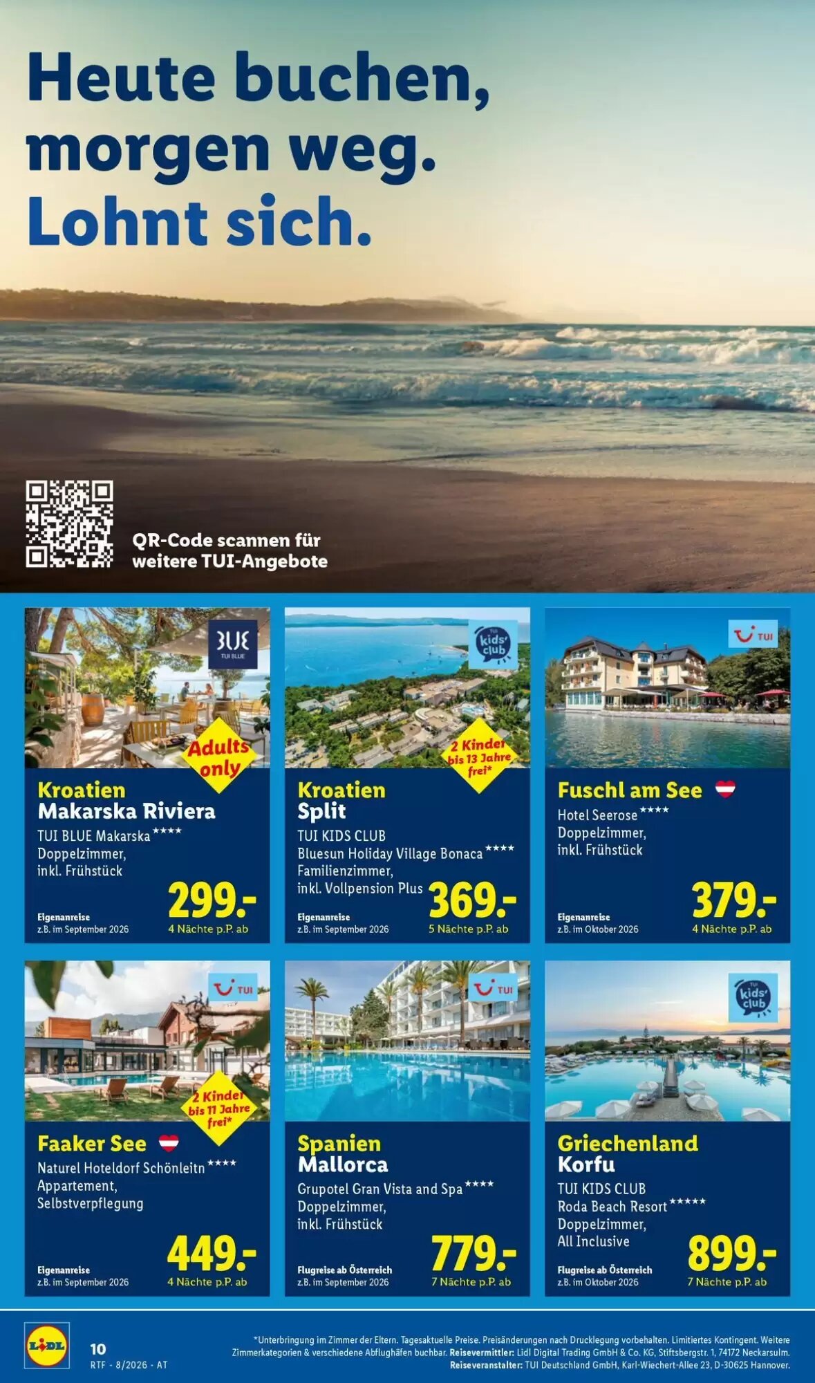 Lidl Reisen Flugblatt (ab 12.08.2026) - Angebote und Prospekt - Seite 10