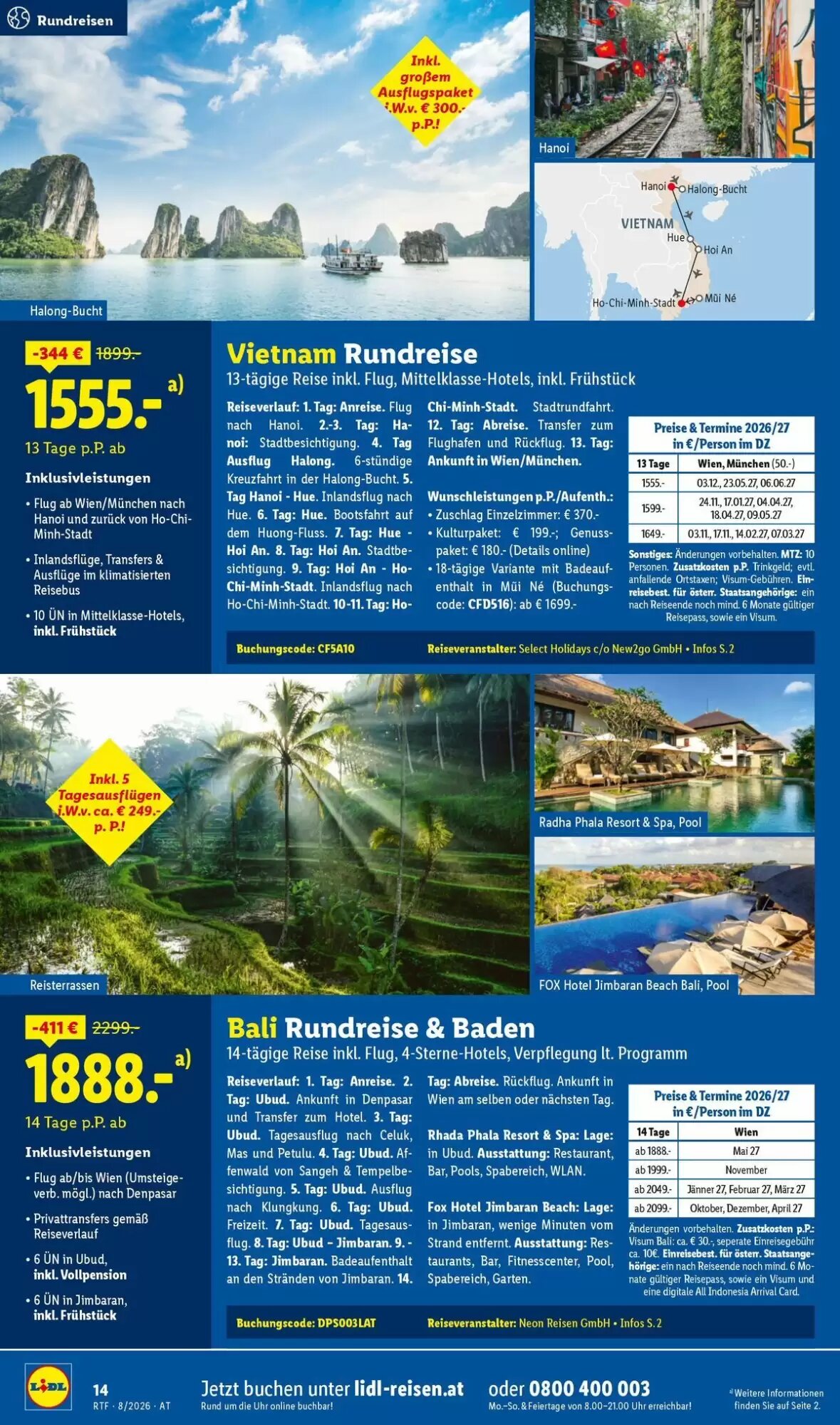 Lidl Reisen Flugblatt (ab 12.08.2026) - Angebote und Prospekt - Seite 14