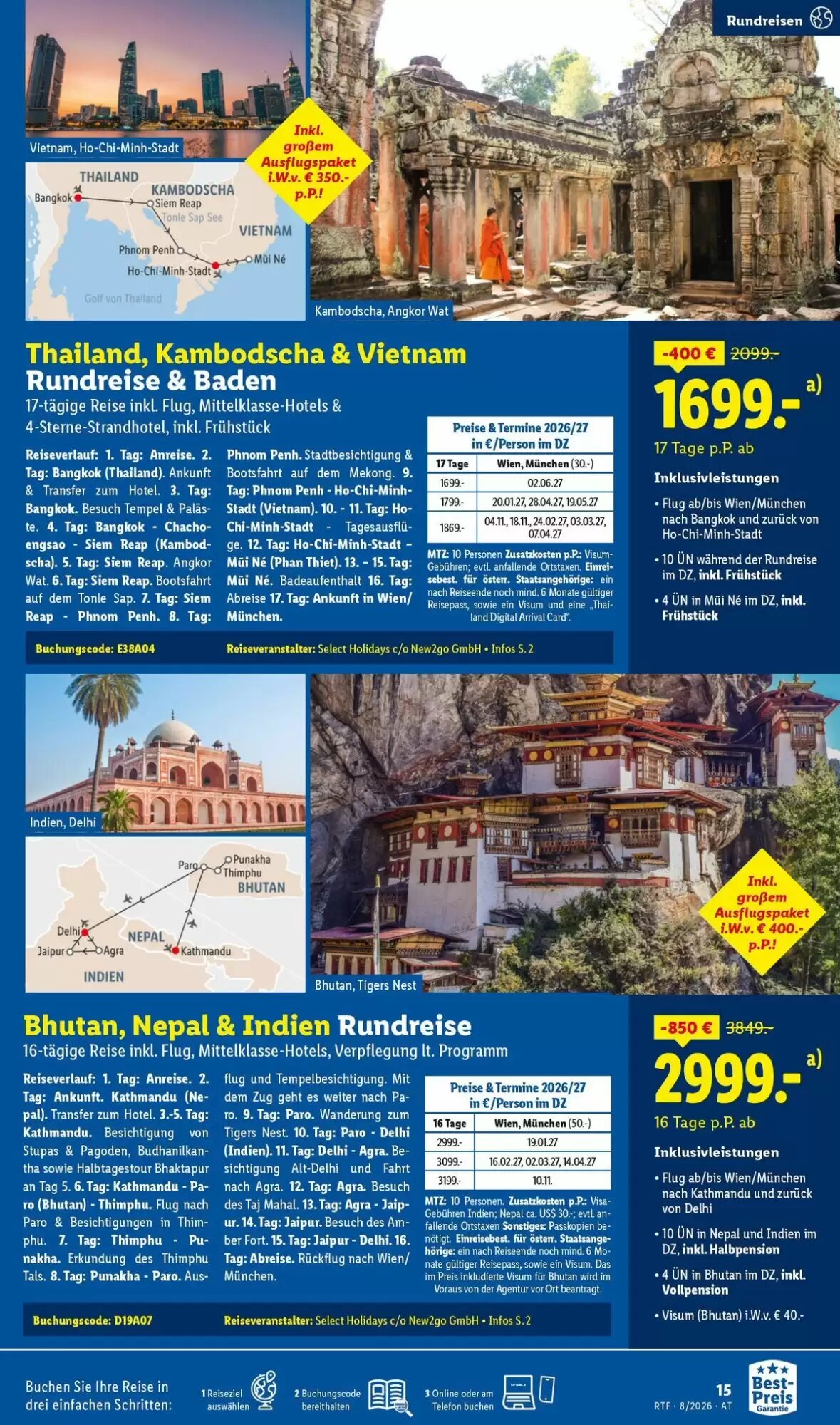 Lidl Reisen Flugblatt (ab 12.08.2026) - Angebote und Prospekt - Seite 15