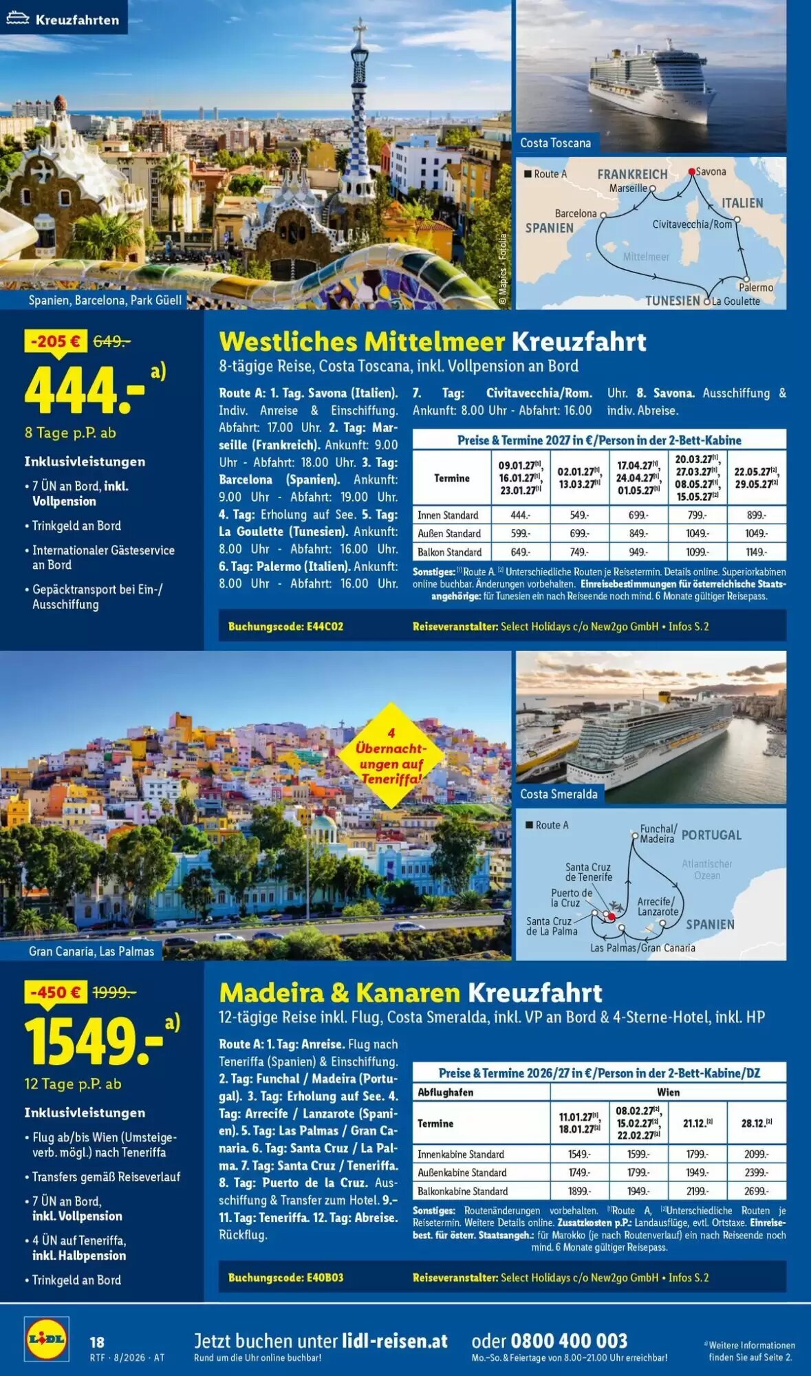 Lidl Reisen Flugblatt (ab 12.08.2026) - Angebote und Prospekt - Seite 18