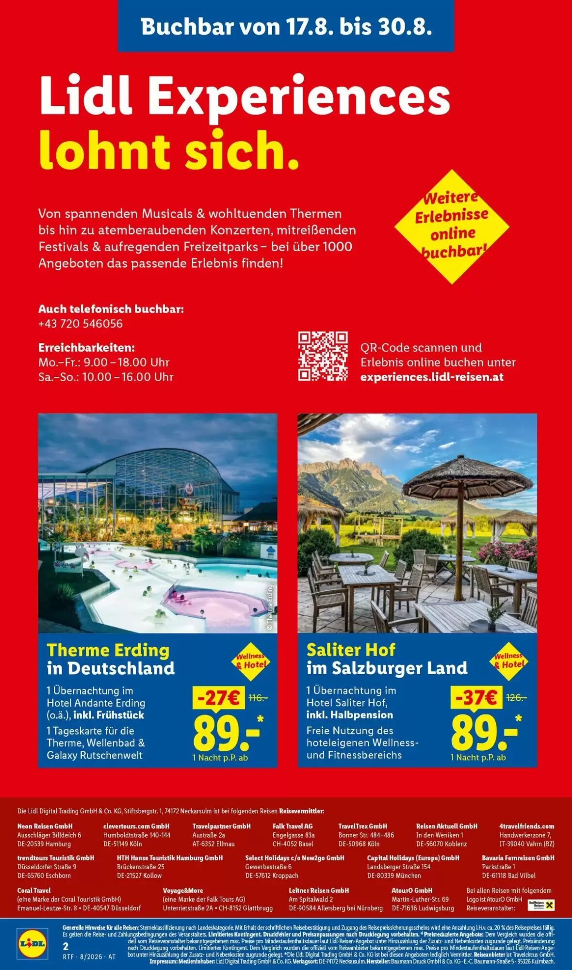 Lidl Reisen Flugblatt (ab 12.08.2026) - Angebote und Prospekt - Seite 2