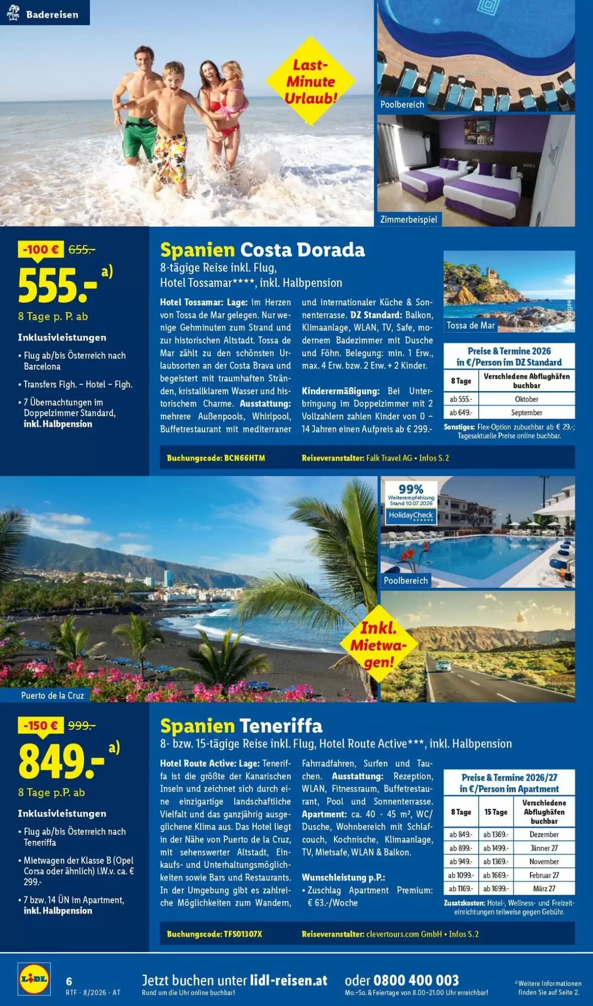 Lidl Reisen Flugblatt (ab 12.08.2026) - Angebote und Prospekt - Seite 6