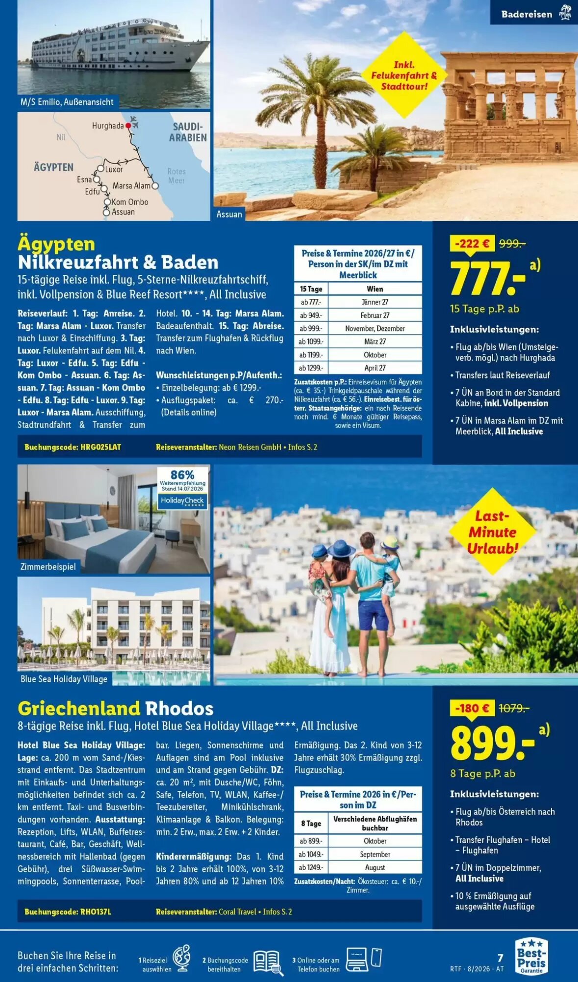 Lidl Reisen Flugblatt (ab 12.08.2026) - Angebote und Prospekt - Seite 7