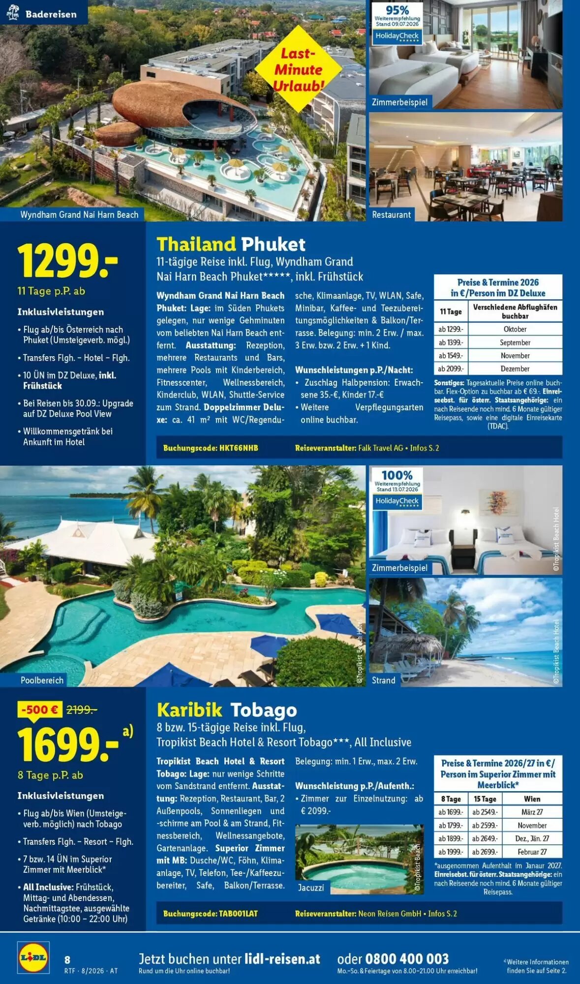 Lidl Reisen Flugblatt (ab 12.08.2026) - Angebote und Prospekt - Seite 8