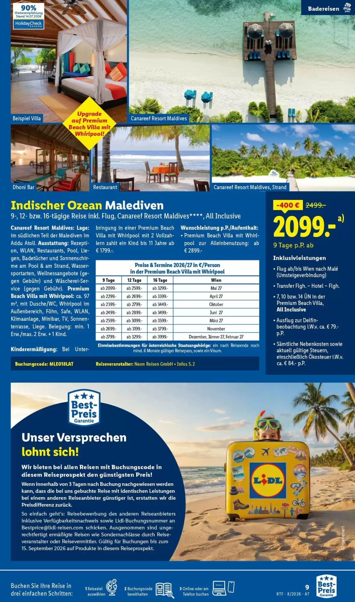 Lidl Reisen Flugblatt (ab 12.08.2026) - Angebote und Prospekt - Seite 9
