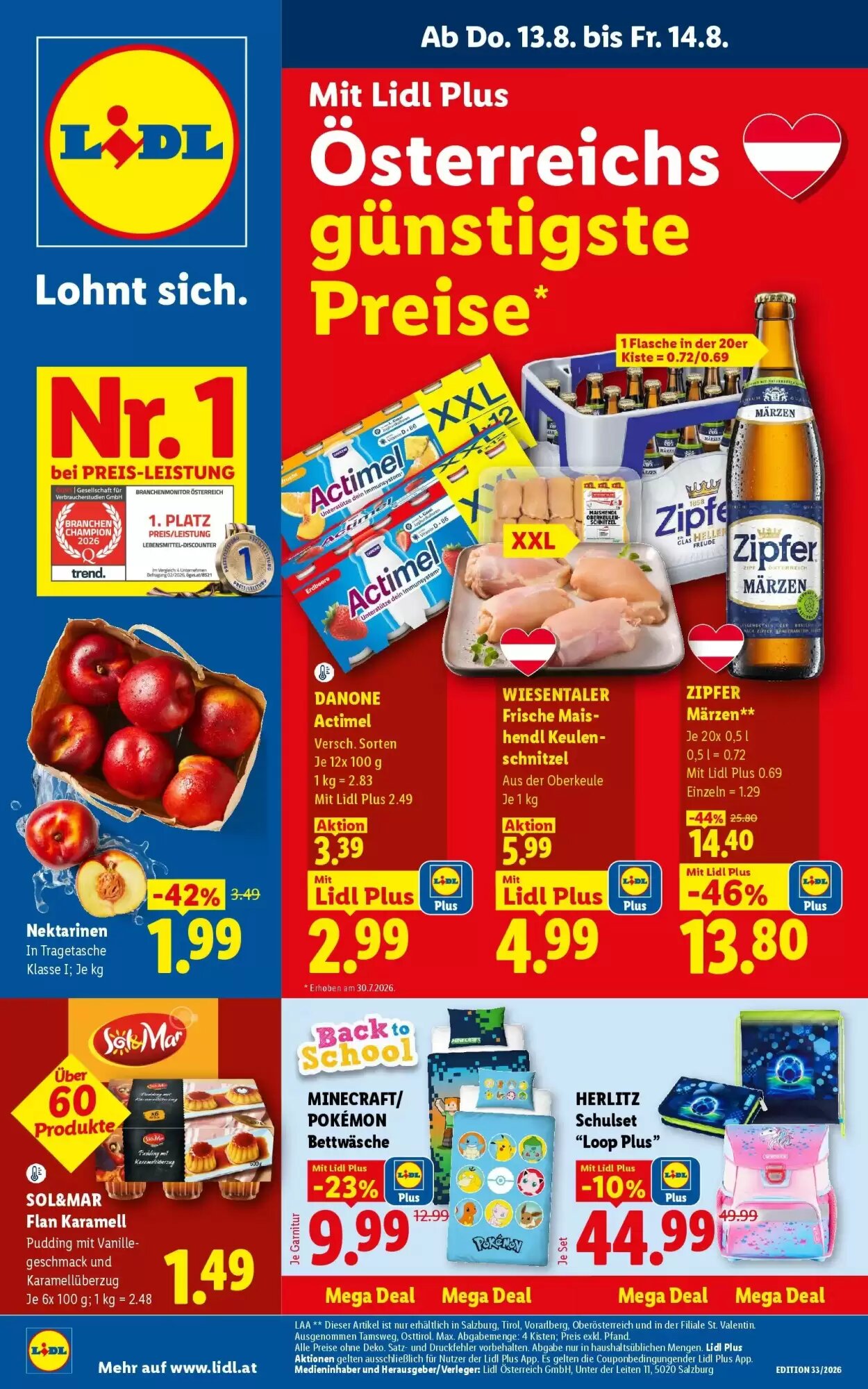 Lidl Flugblatt (ab 13.08.2026) - Angebote und Prospekt - Seite 1