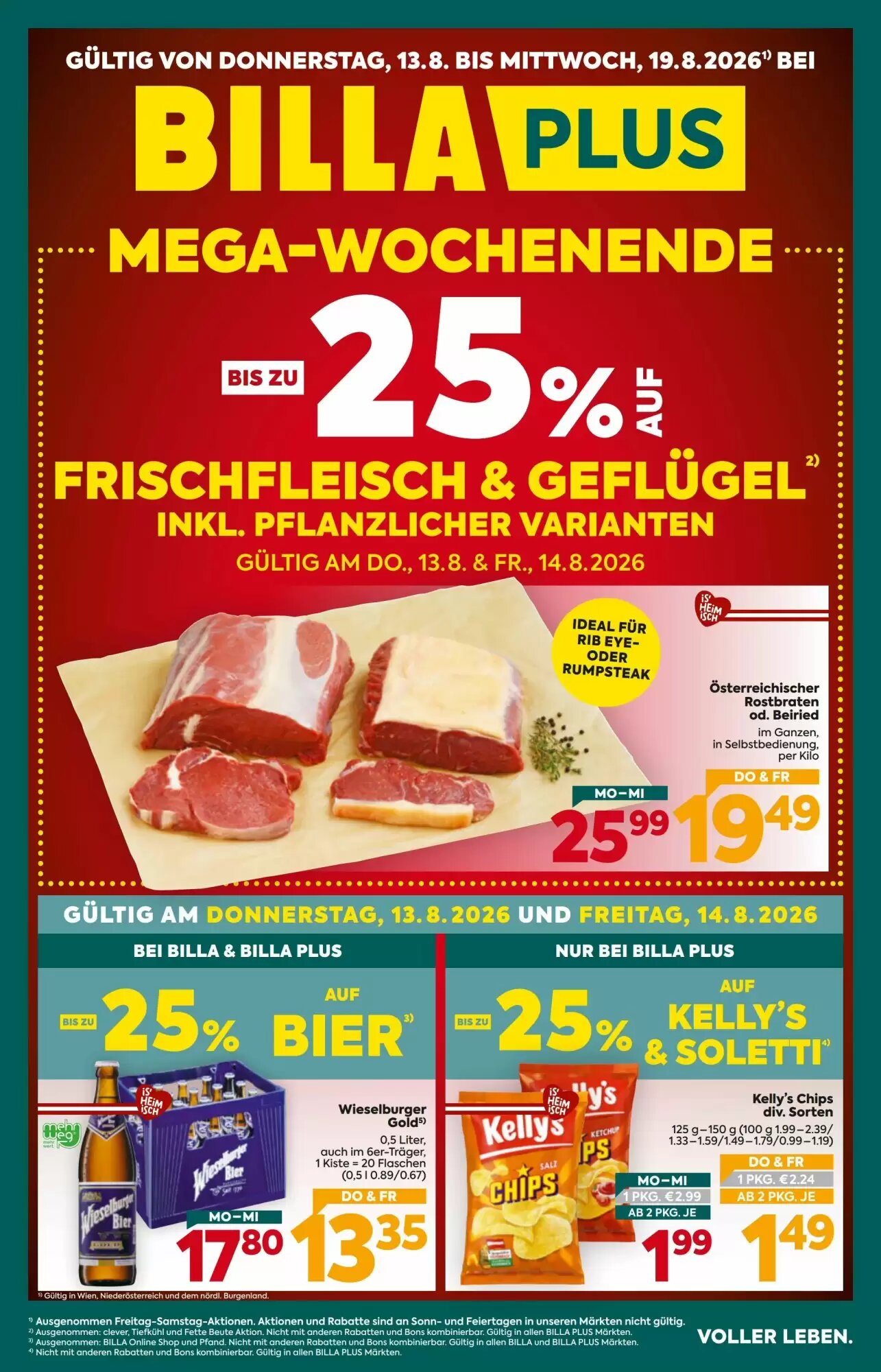 Billa Flugblatt (ab 13.08.2026) - Angebote und Prospekt - Seite 1