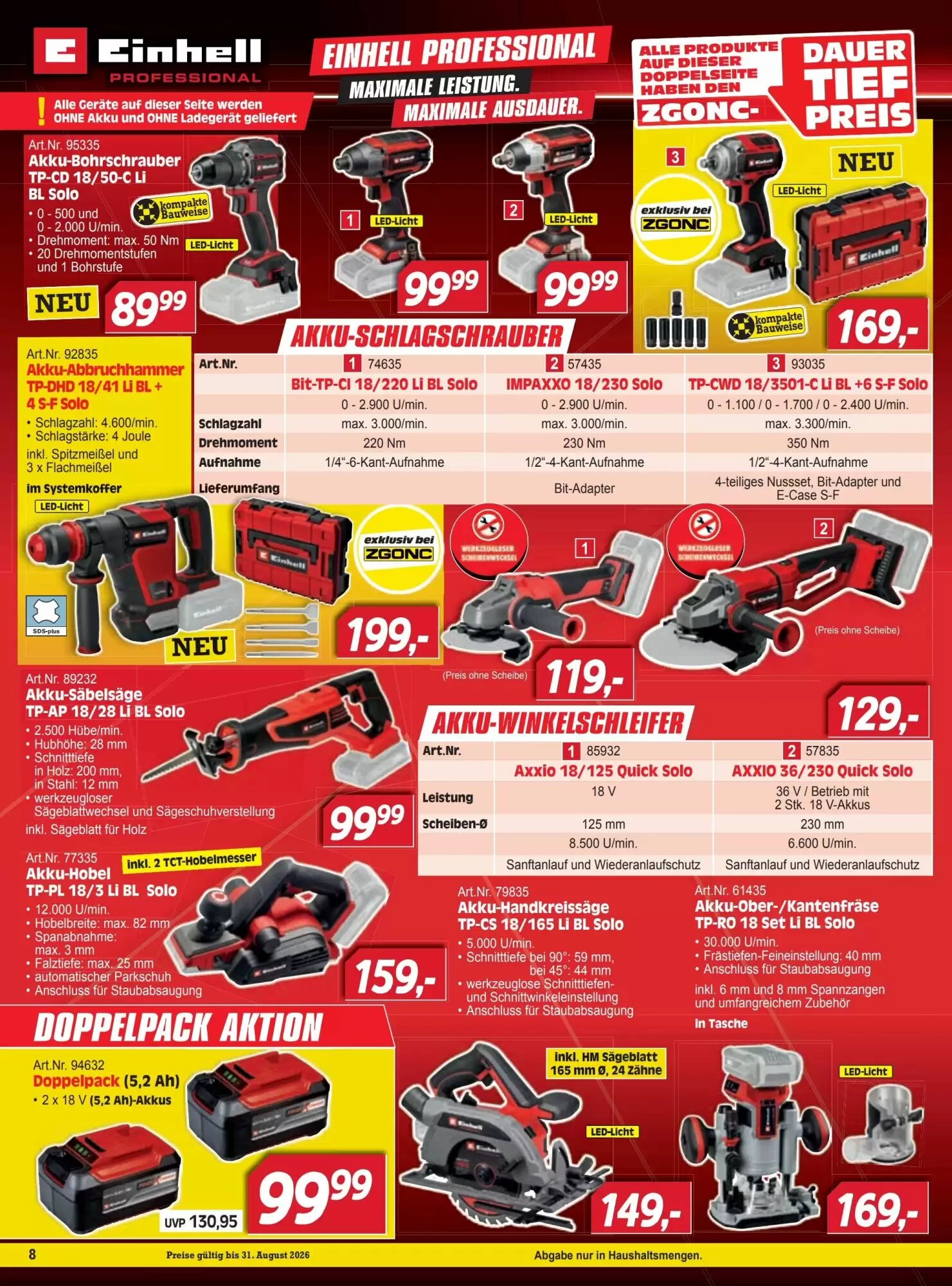 Zgonc Flugblatt (ab 13.08.2026) - Angebote und Prospekt - Seite 8