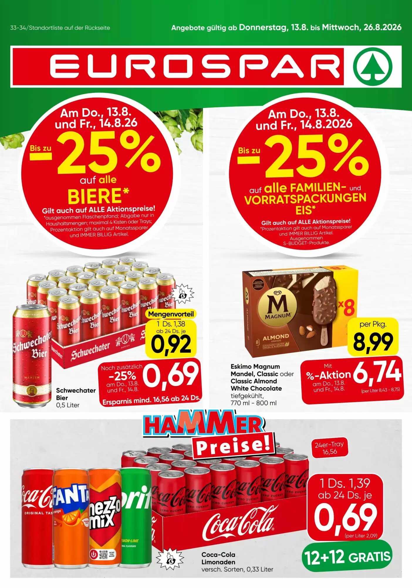 Eurospar Flugblatt (ab 13.08.2026) - Angebote und Prospekt - Seite 1