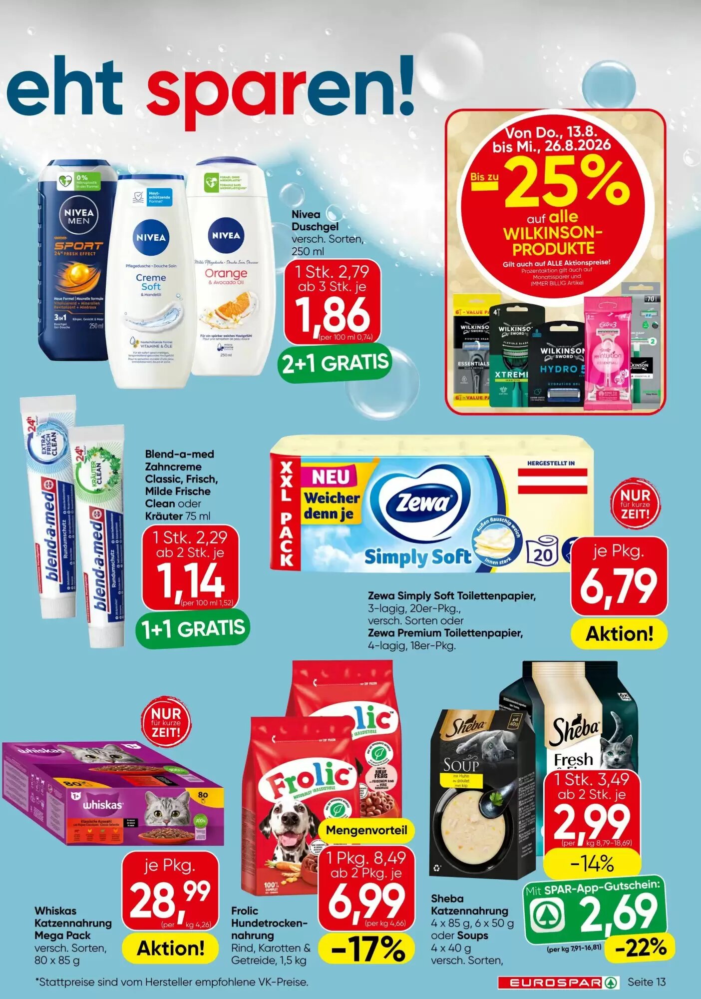 Eurospar Flugblatt (ab 13.08.2026) - Angebote und Prospekt - Seite 13
