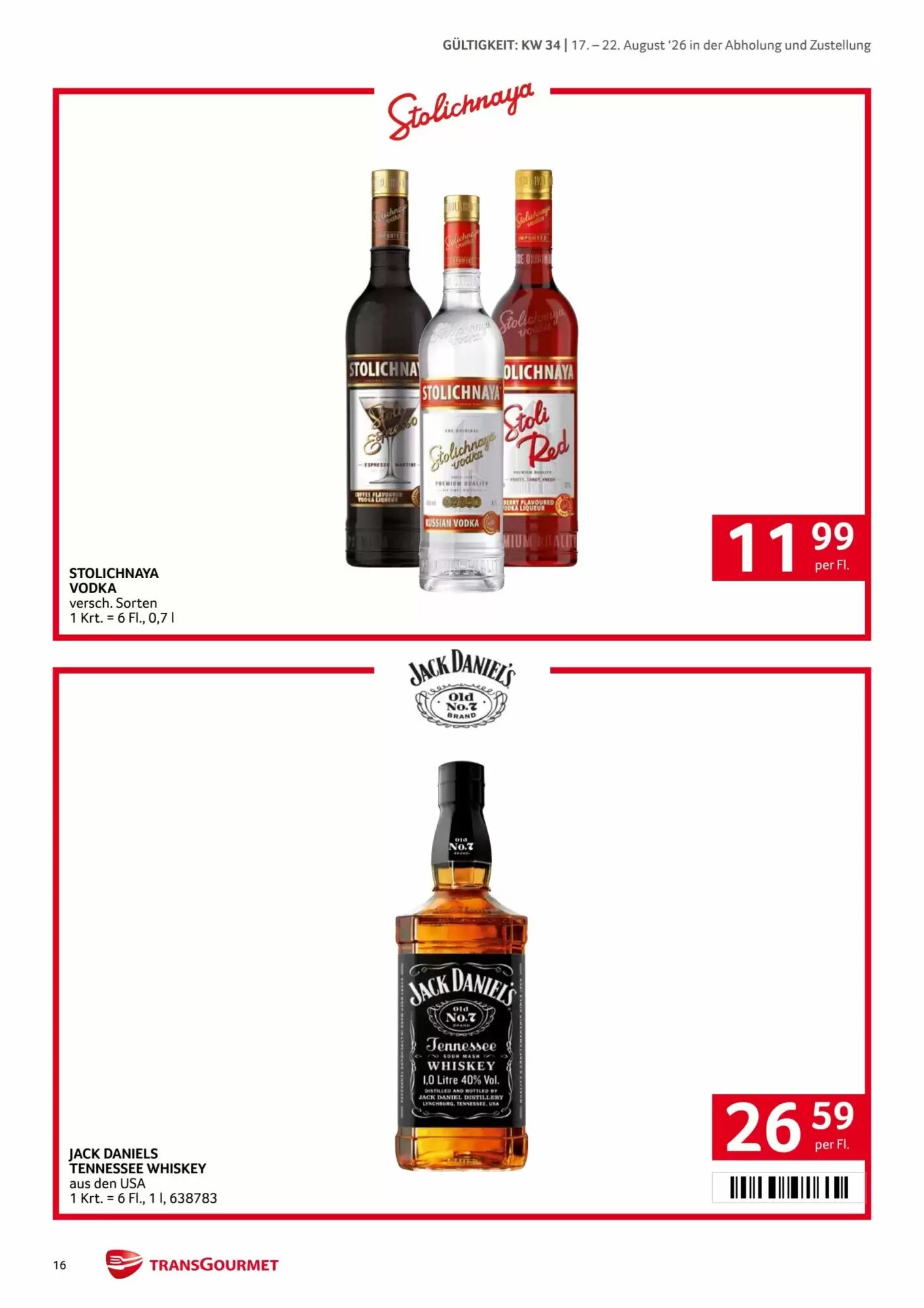 Transgourmet Flugblatt (ab 17.08.2026) - Angebote und Prospekt - Seite 16