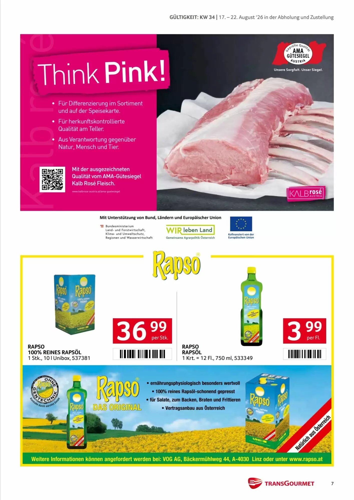 Transgourmet Flugblatt (ab 17.08.2026) - Angebote und Prospekt - Seite 7