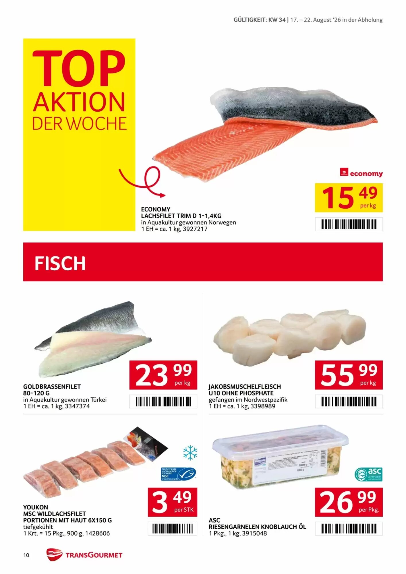 Transgourmet Flugblatt (ab 17.08.2026) - Angebote und Prospekt - Seite 10