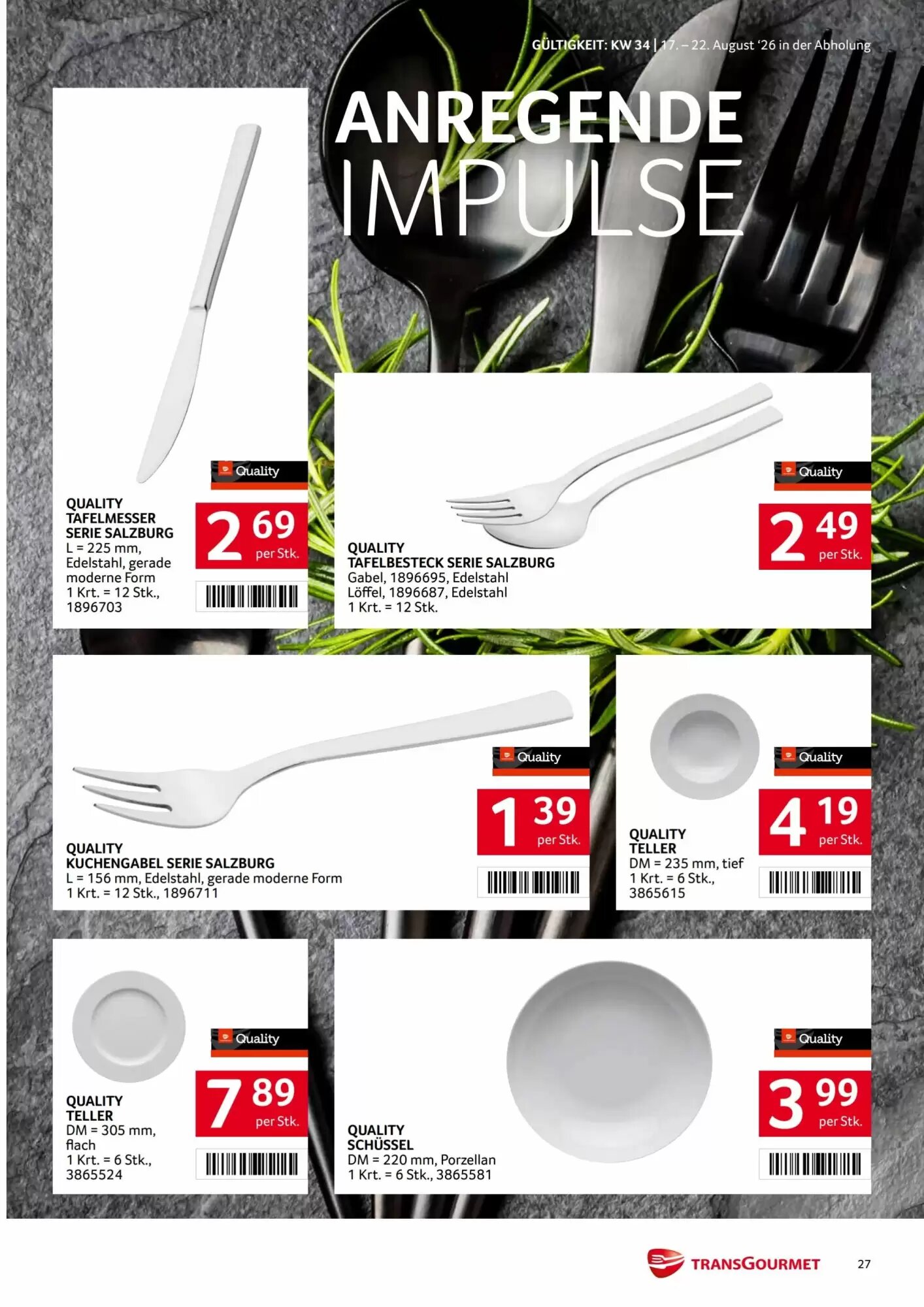 Transgourmet Flugblatt (ab 17.08.2026) - Angebote und Prospekt - Seite 26