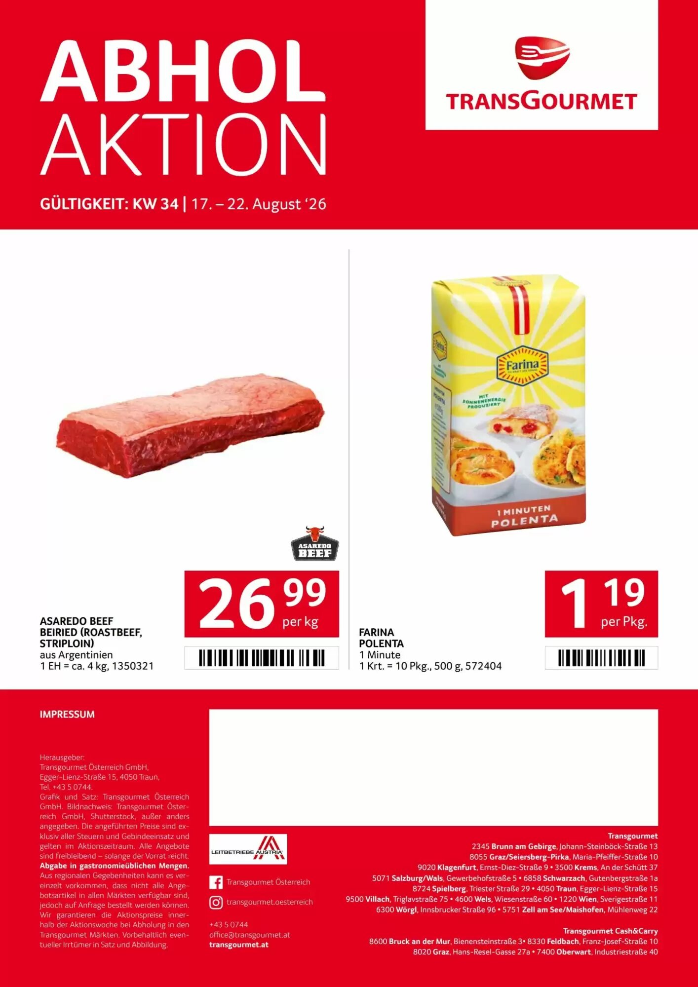 Transgourmet Flugblatt (ab 17.08.2026) - Angebote und Prospekt - Seite 27