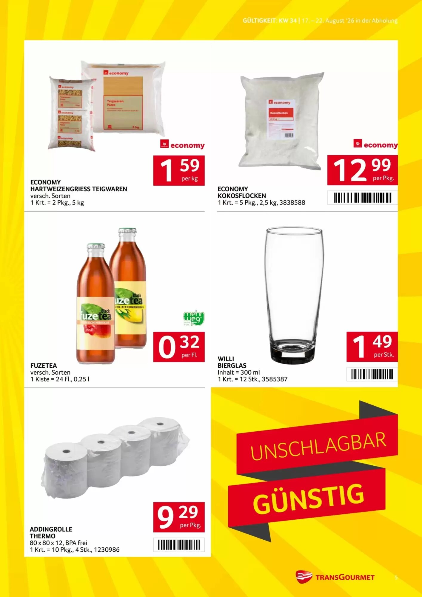 Transgourmet Flugblatt (ab 17.08.2026) - Angebote und Prospekt - Seite 5