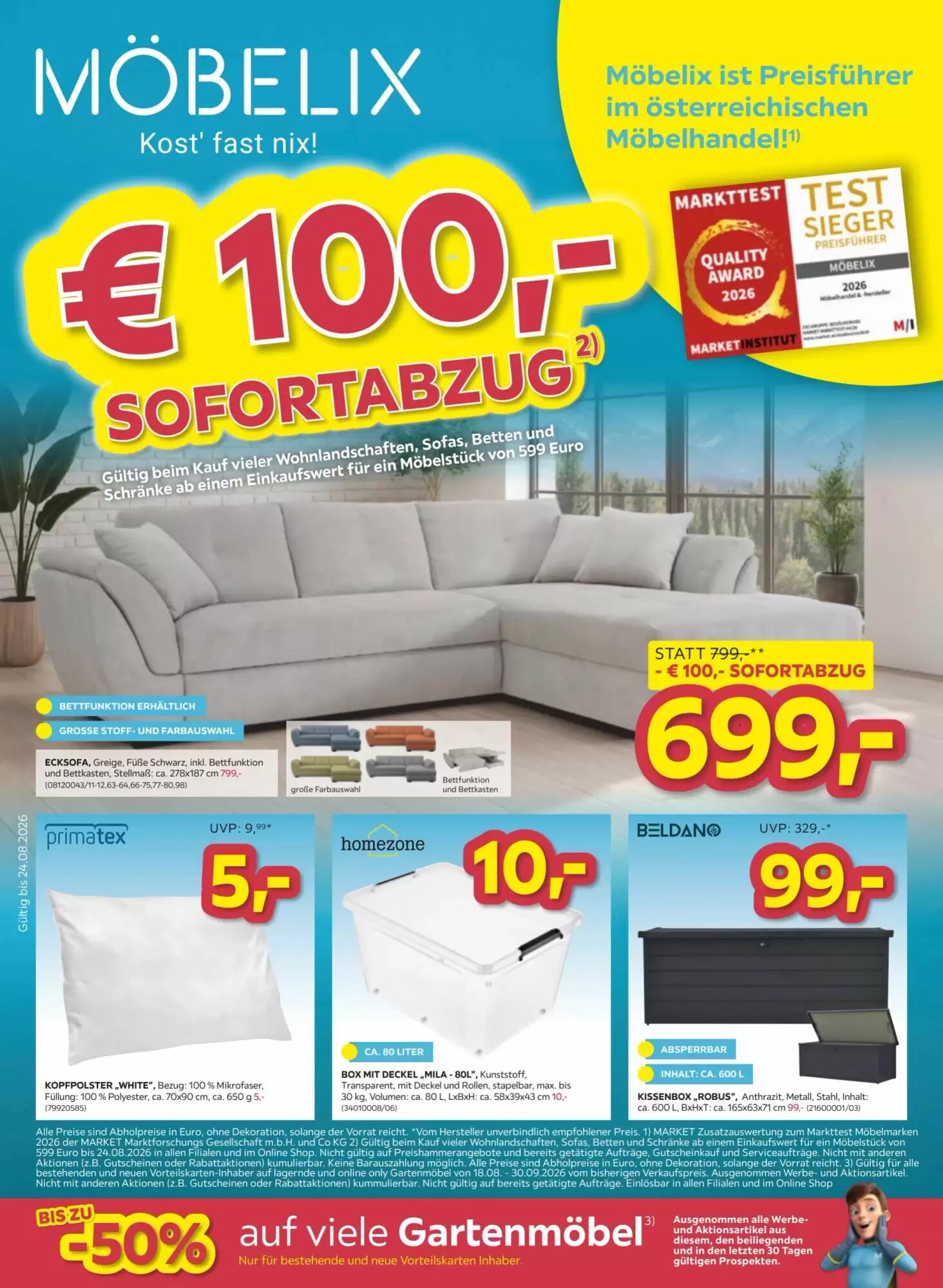 Möbelix Flugblatt (ab 18.08.2026) - Angebote und Prospekt - Seite 1