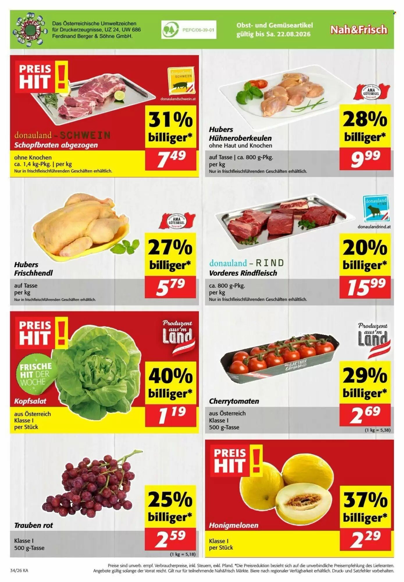 Nah&Frisch Flugblatt (ab 19.08.2026) - Angebote und Prospekt - Seite 8