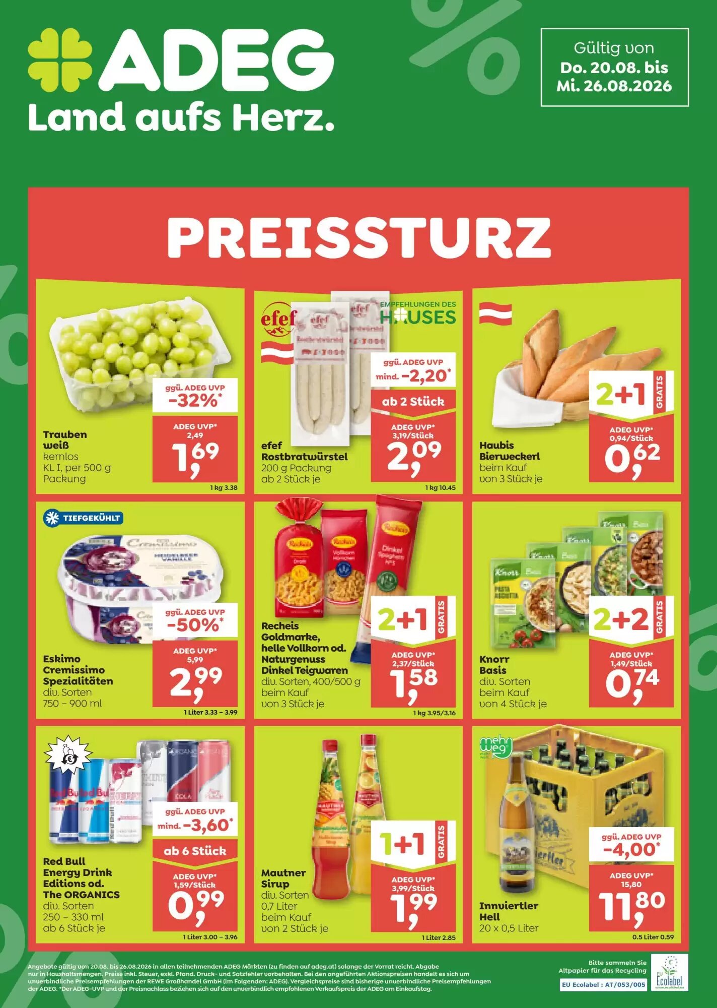ADEG Flugblatt (ab 20.08.2026) - Angebote und Prospekt - Seite 1