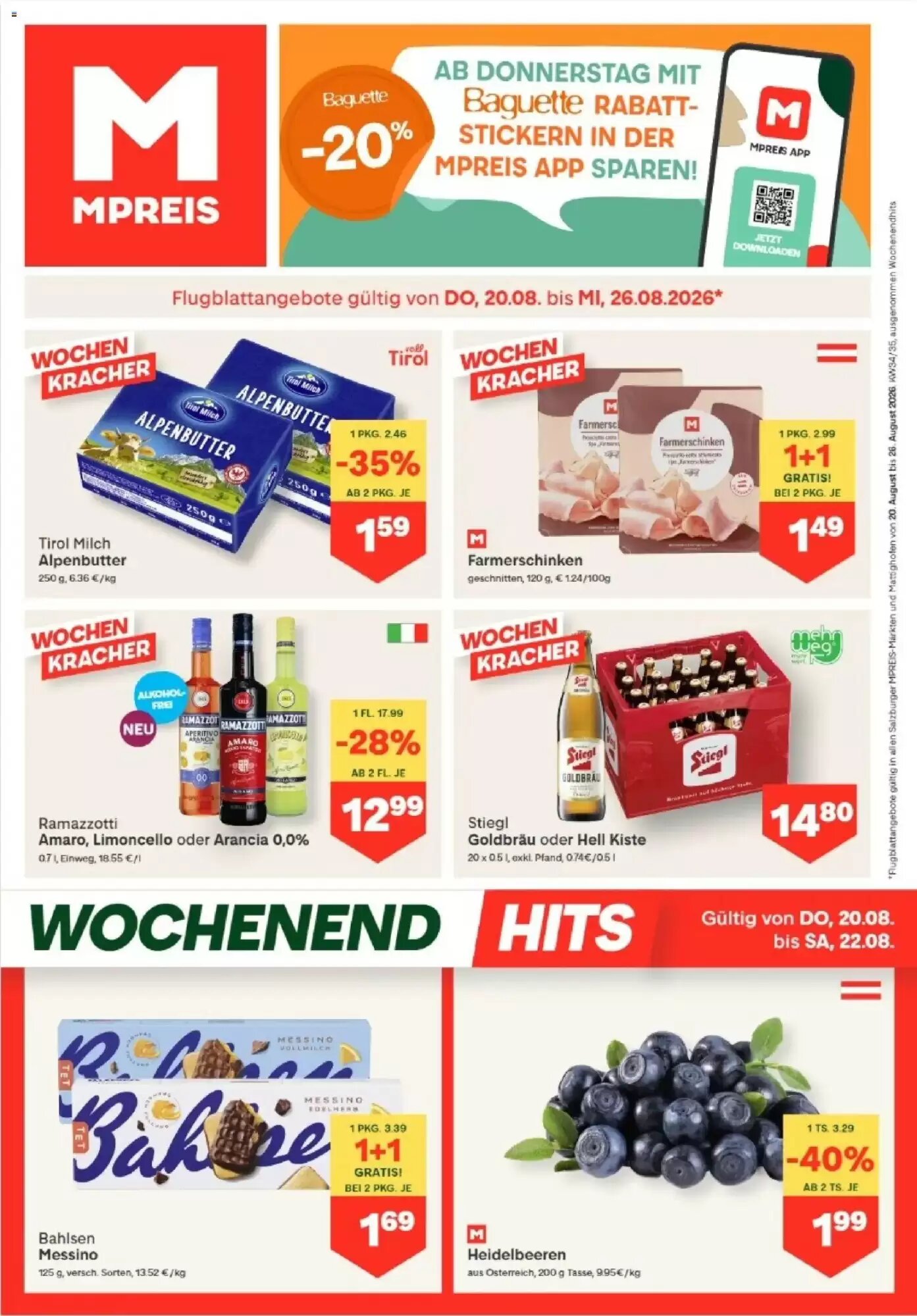 MPreis Flugblatt (ab 20.08.2026) - Angebote und Prospekt - Seite 1