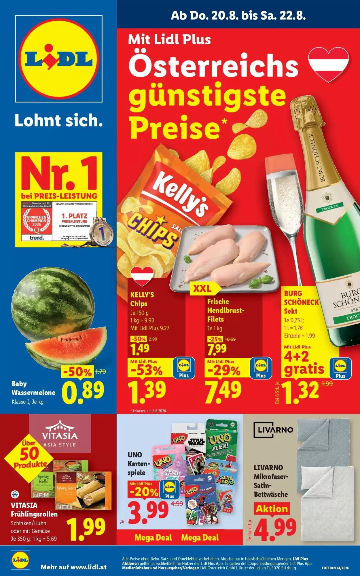 Lidl Flugblatt (ab 20.08.2026) - Angebote und Prospekt - Seite 1