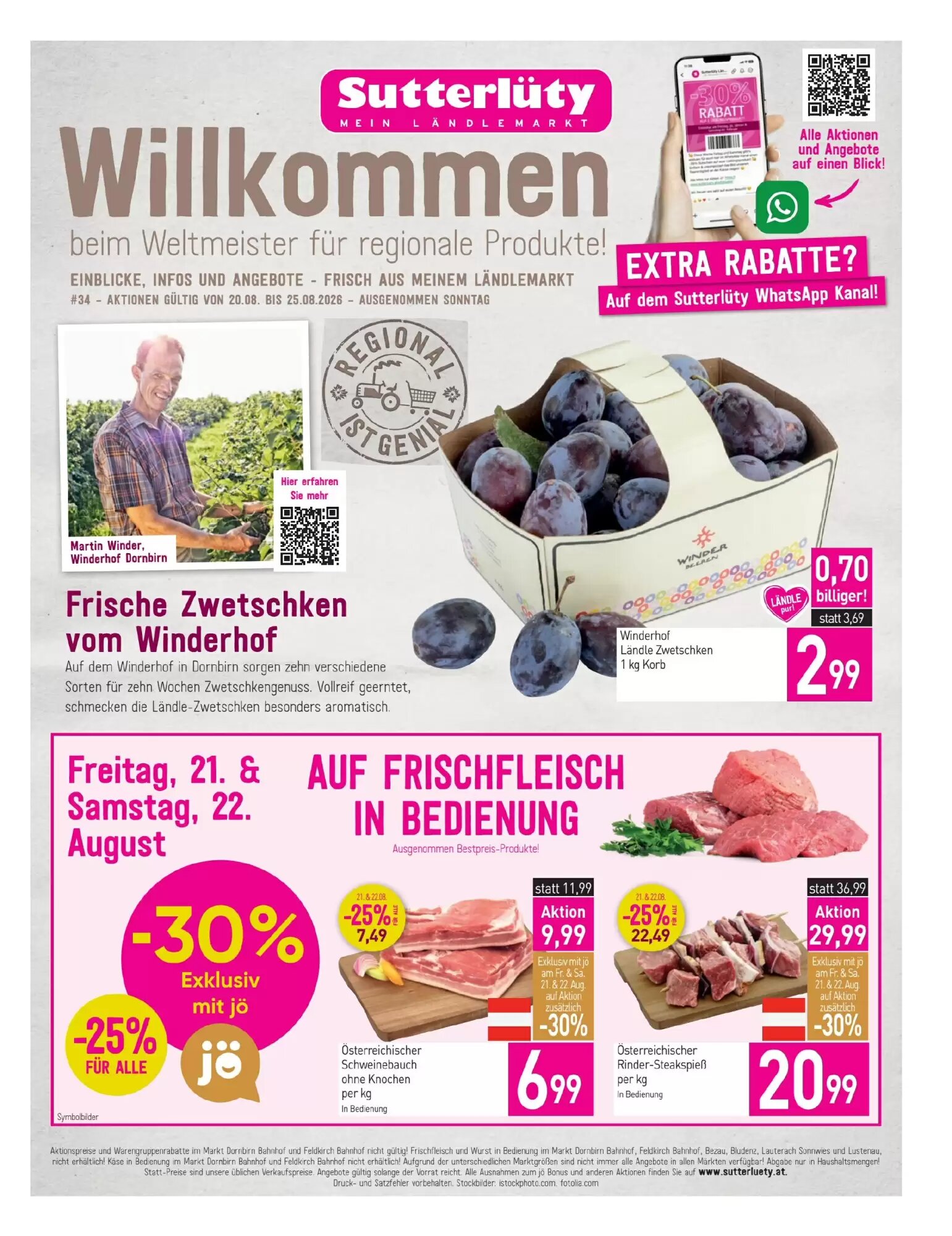 Sutterlüty Flugblatt (ab 20.08.2026) - Angebote und Prospekt - Seite 1