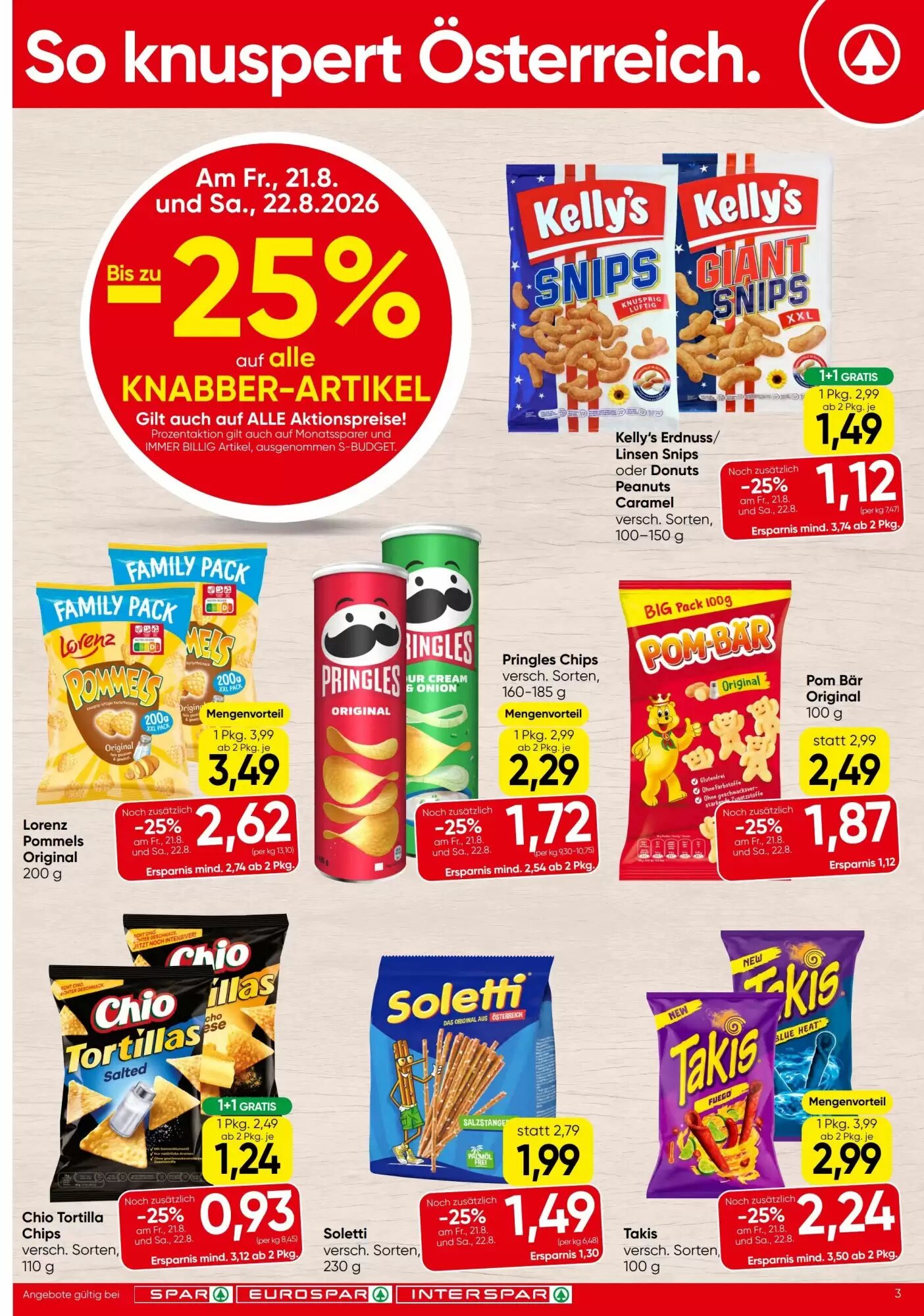 Spar Flugblatt (ab 20.08.2026) - Angebote und Prospekt - Seite 3
