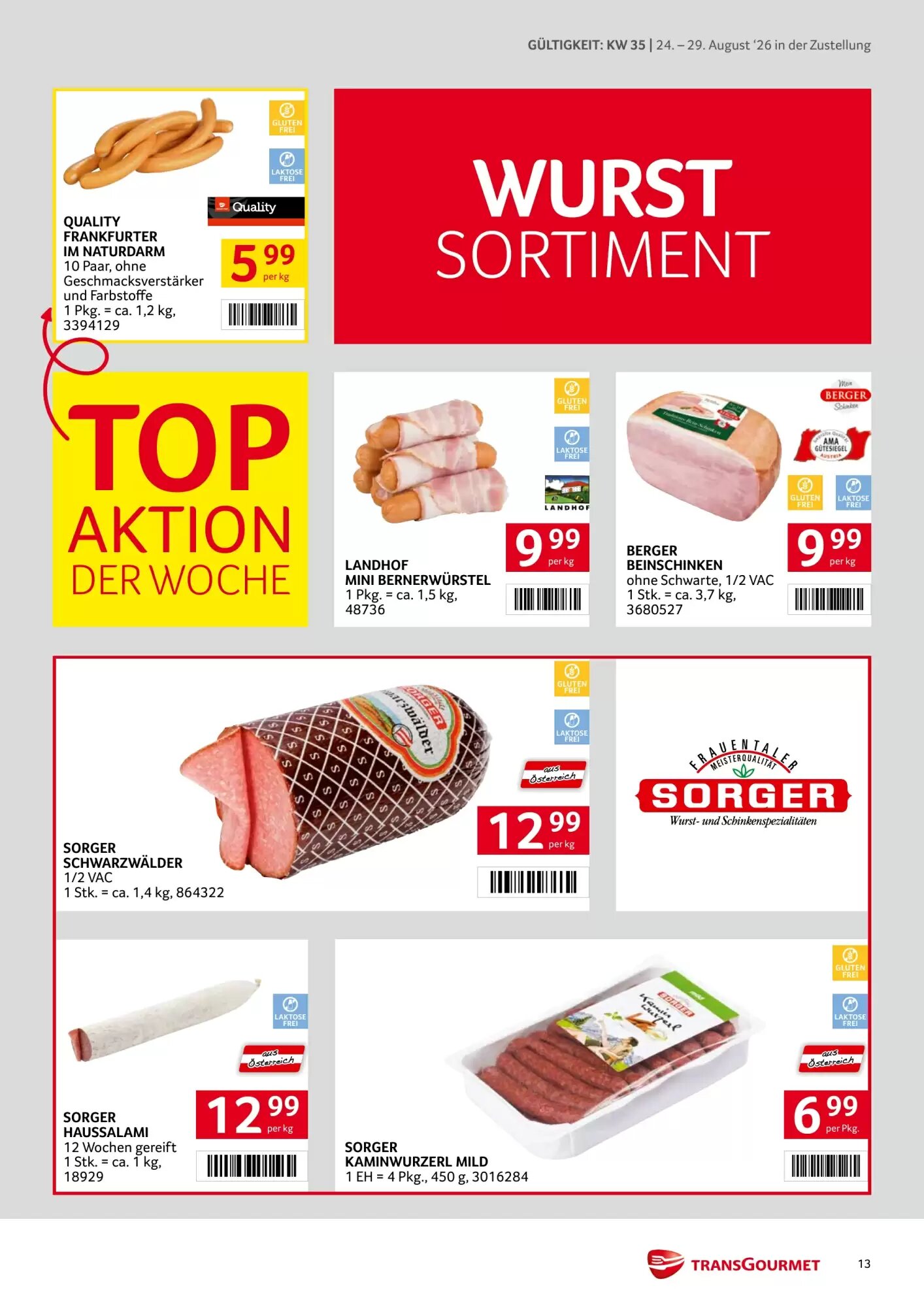Transgourmet Flugblatt (ab 24.08.2026) - Angebote und Prospekt - Seite 13