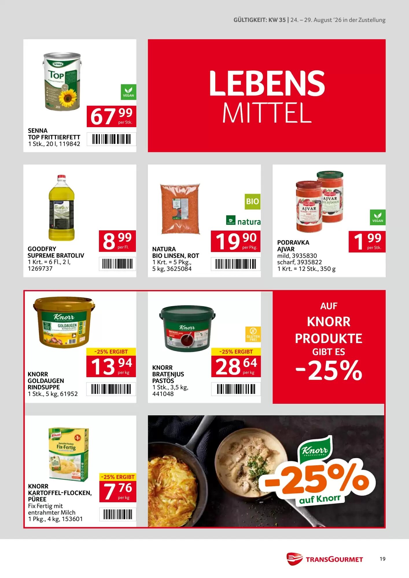 Transgourmet Flugblatt (ab 24.08.2026) - Angebote und Prospekt - Seite 19