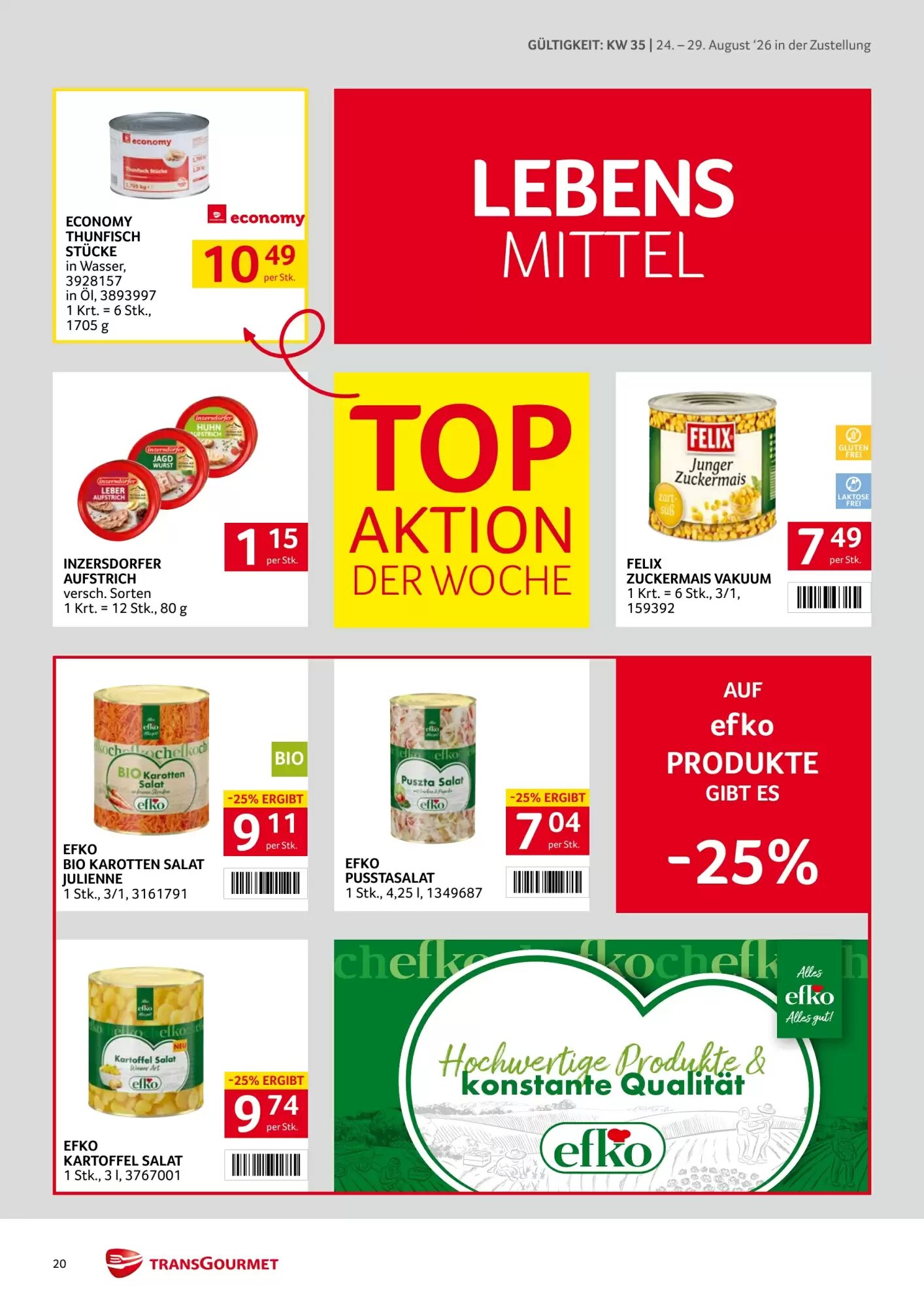 Transgourmet Flugblatt (ab 24.08.2026) - Angebote und Prospekt - Seite 20