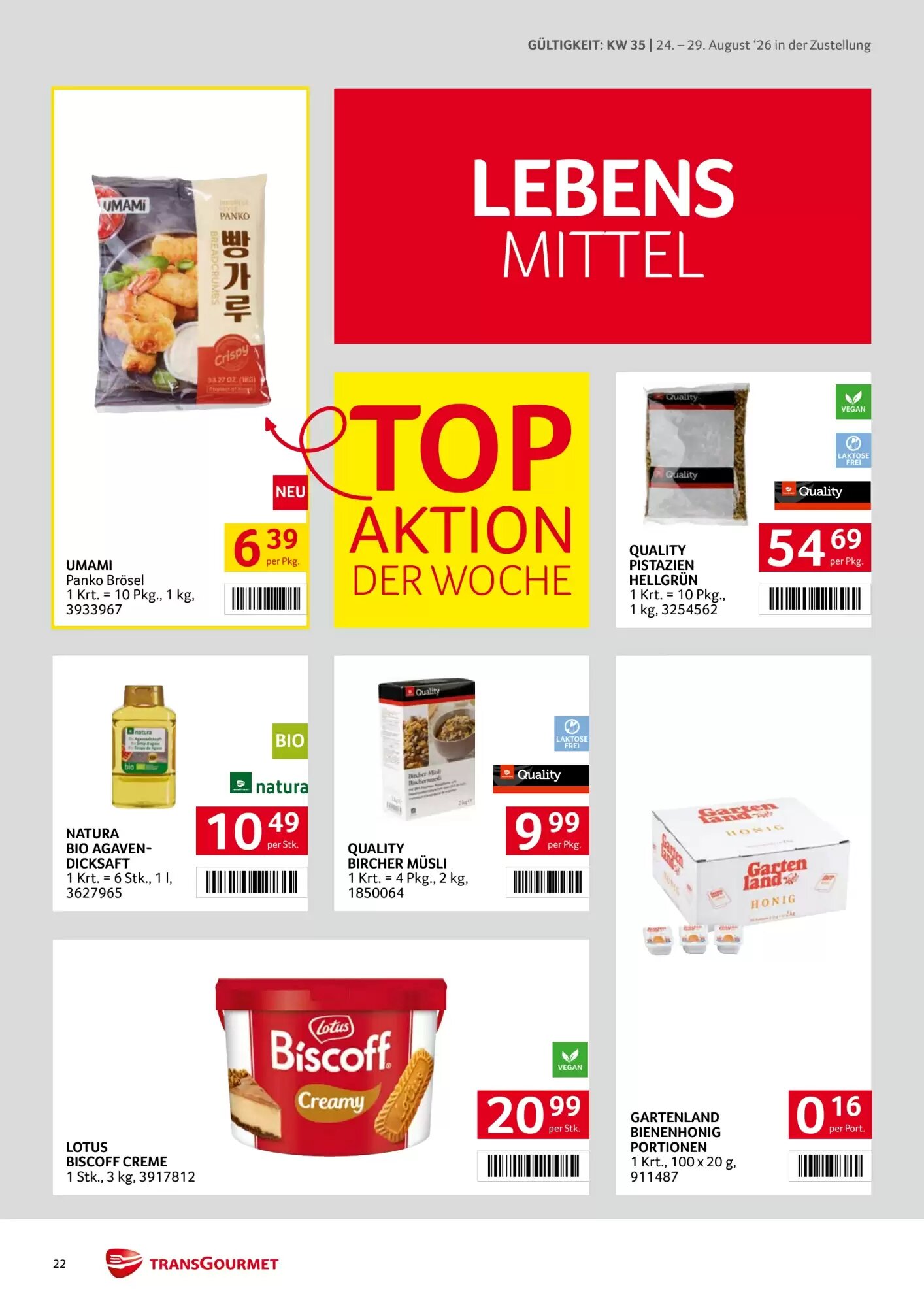Transgourmet Flugblatt (ab 24.08.2026) - Angebote und Prospekt - Seite 22