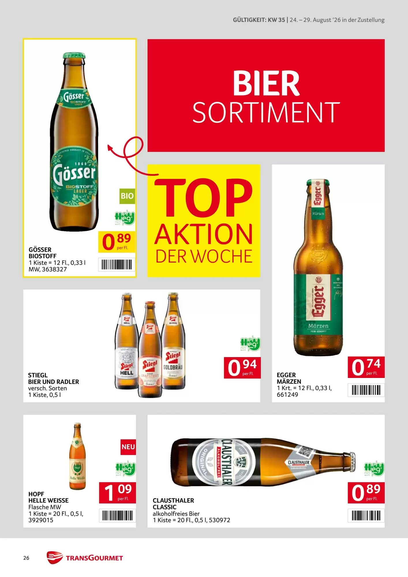 Transgourmet Flugblatt (ab 24.08.2026) - Angebote und Prospekt - Seite 26